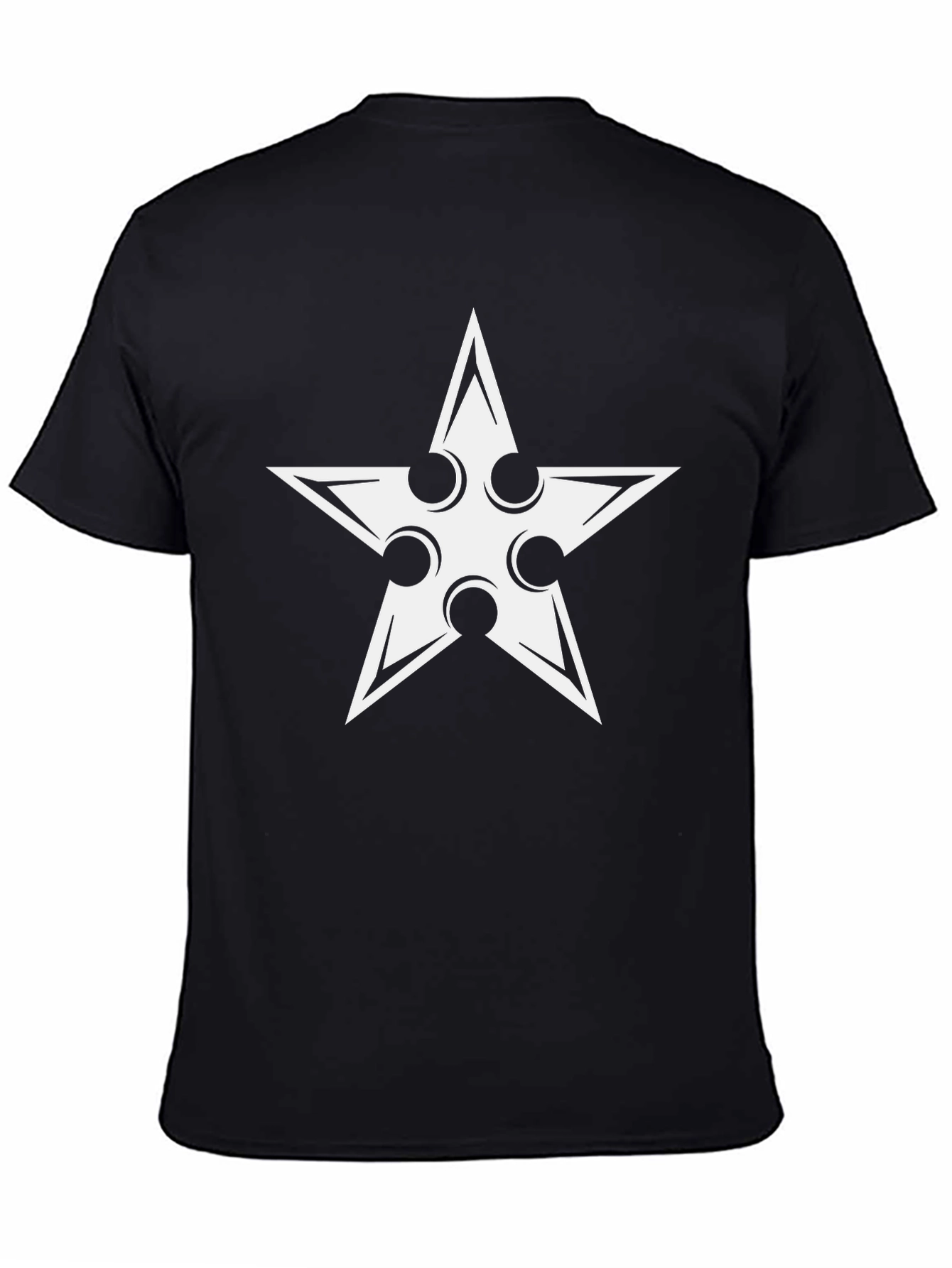 Ninja Star Graphic Tee - Black Cotton Blend