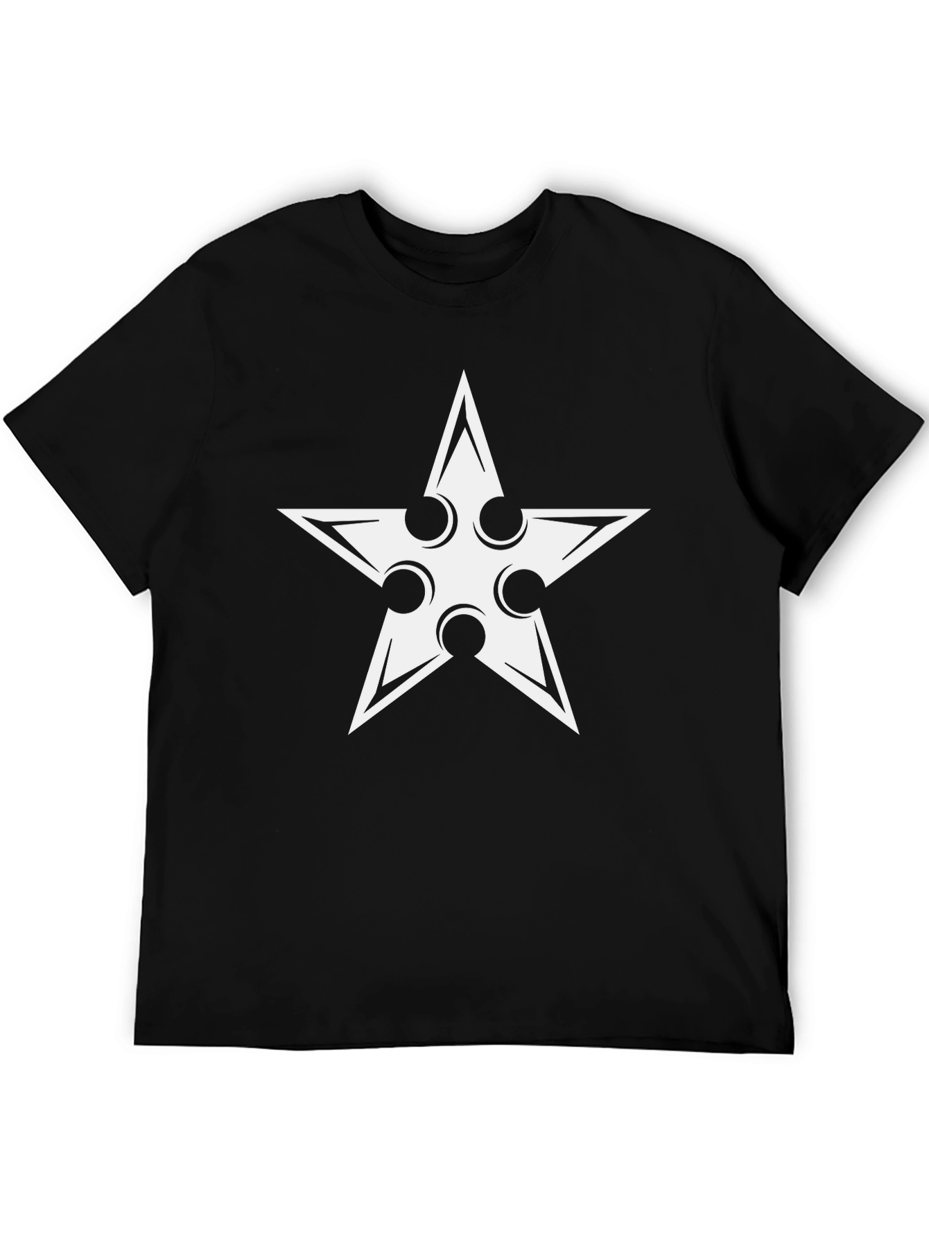 Ninja Star Graphic Tee - Black Cotton Blend