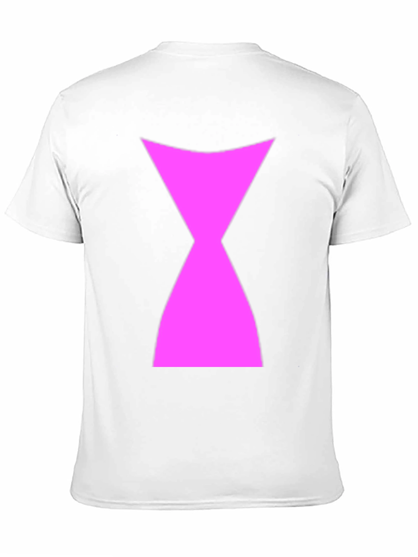 Black T-Shirt with Pink Hourglass Symbol