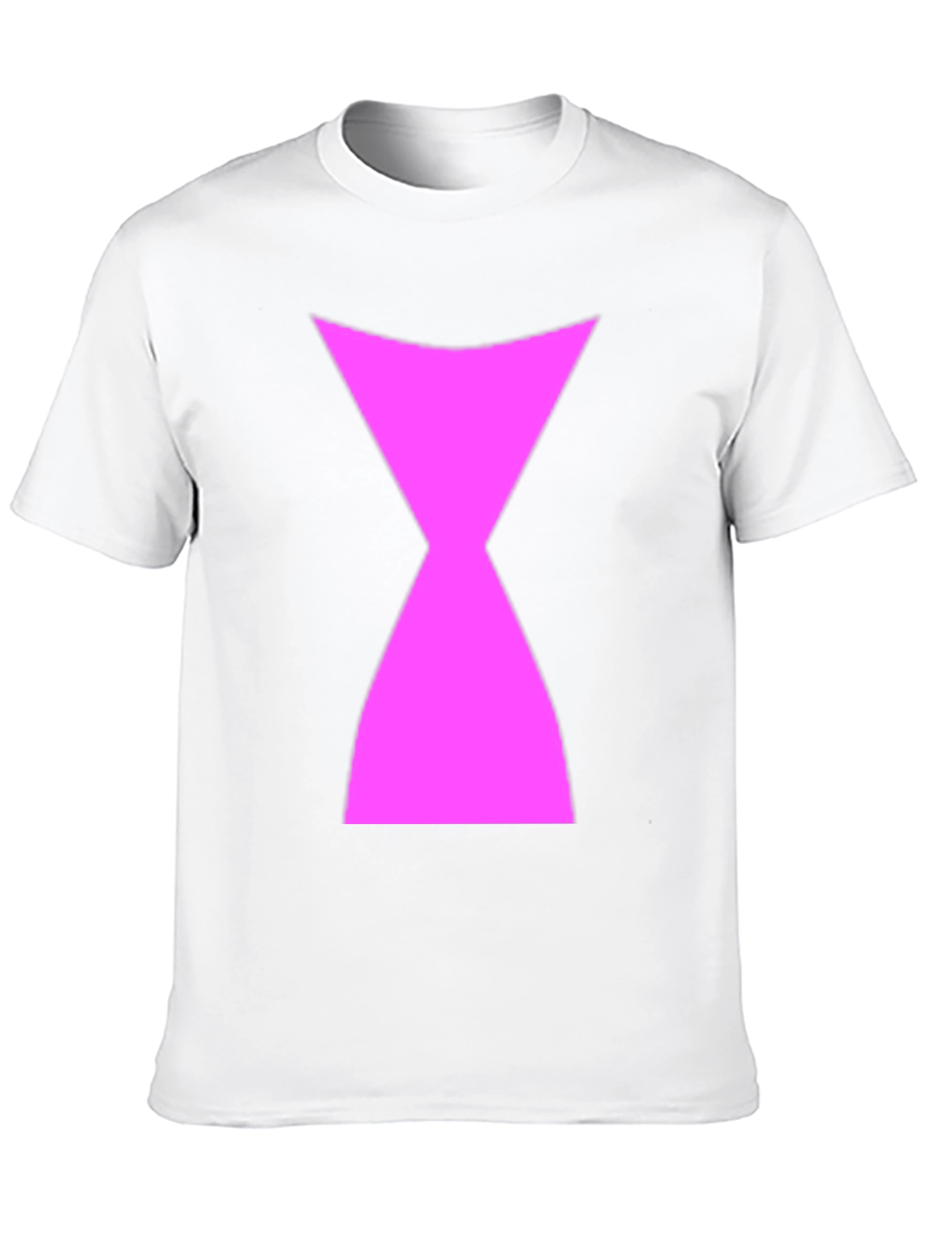 Black T-Shirt with Pink Hourglass Symbol
