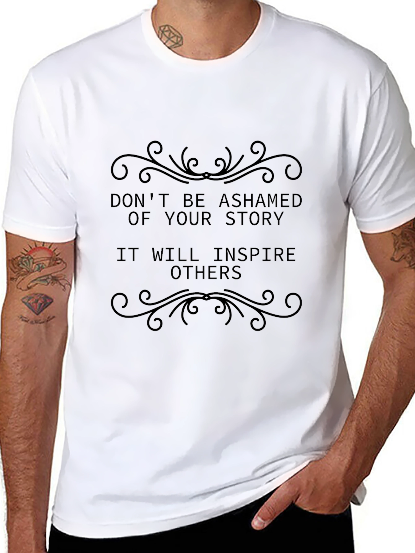 Inspirational Story Black Graphic T-Shirt