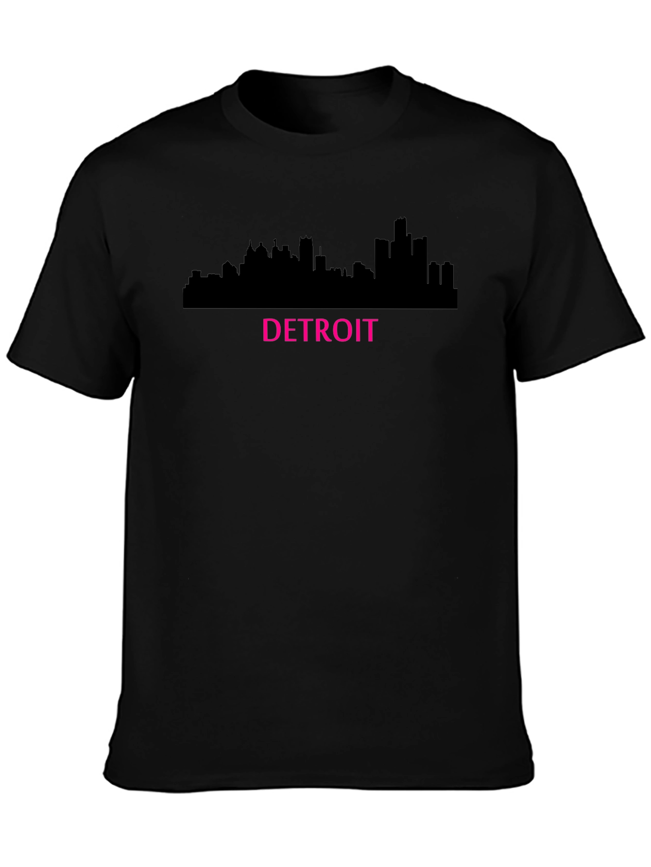 Detroit Skyline Graphic T-Shirt - Black