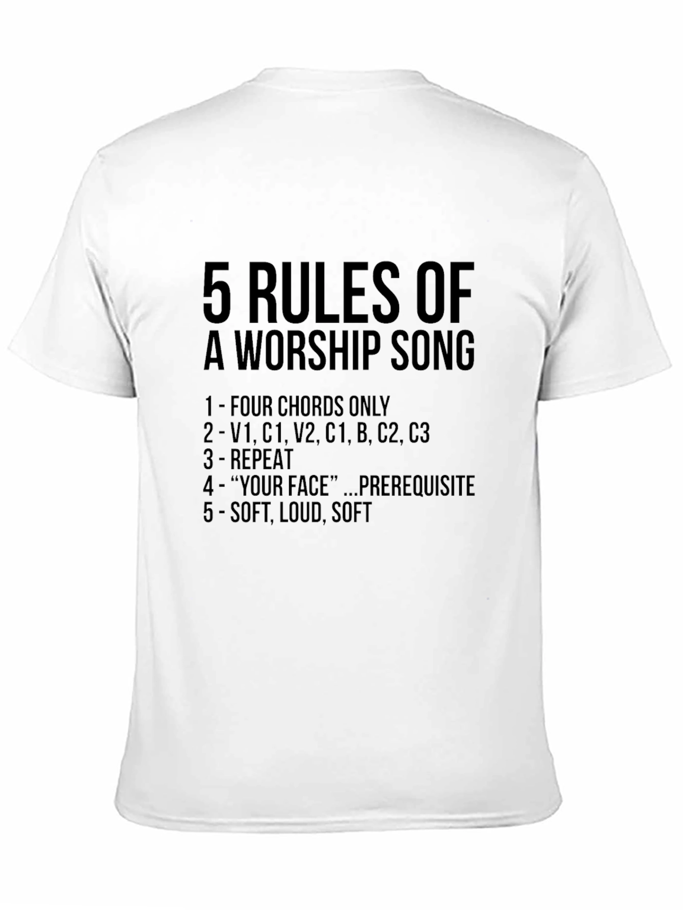 5 Rules Worship Song T-Shirt Musician Tee