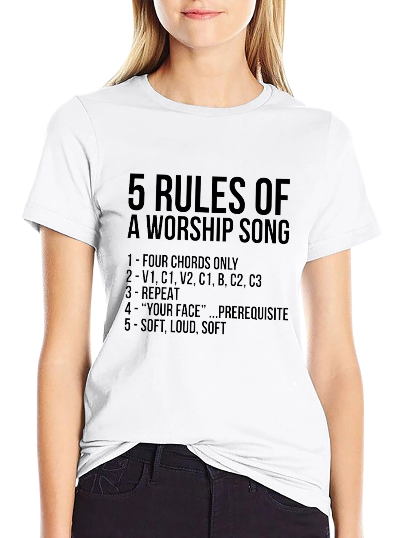 5 Rules Worship Song T-Shirt Musician Tee