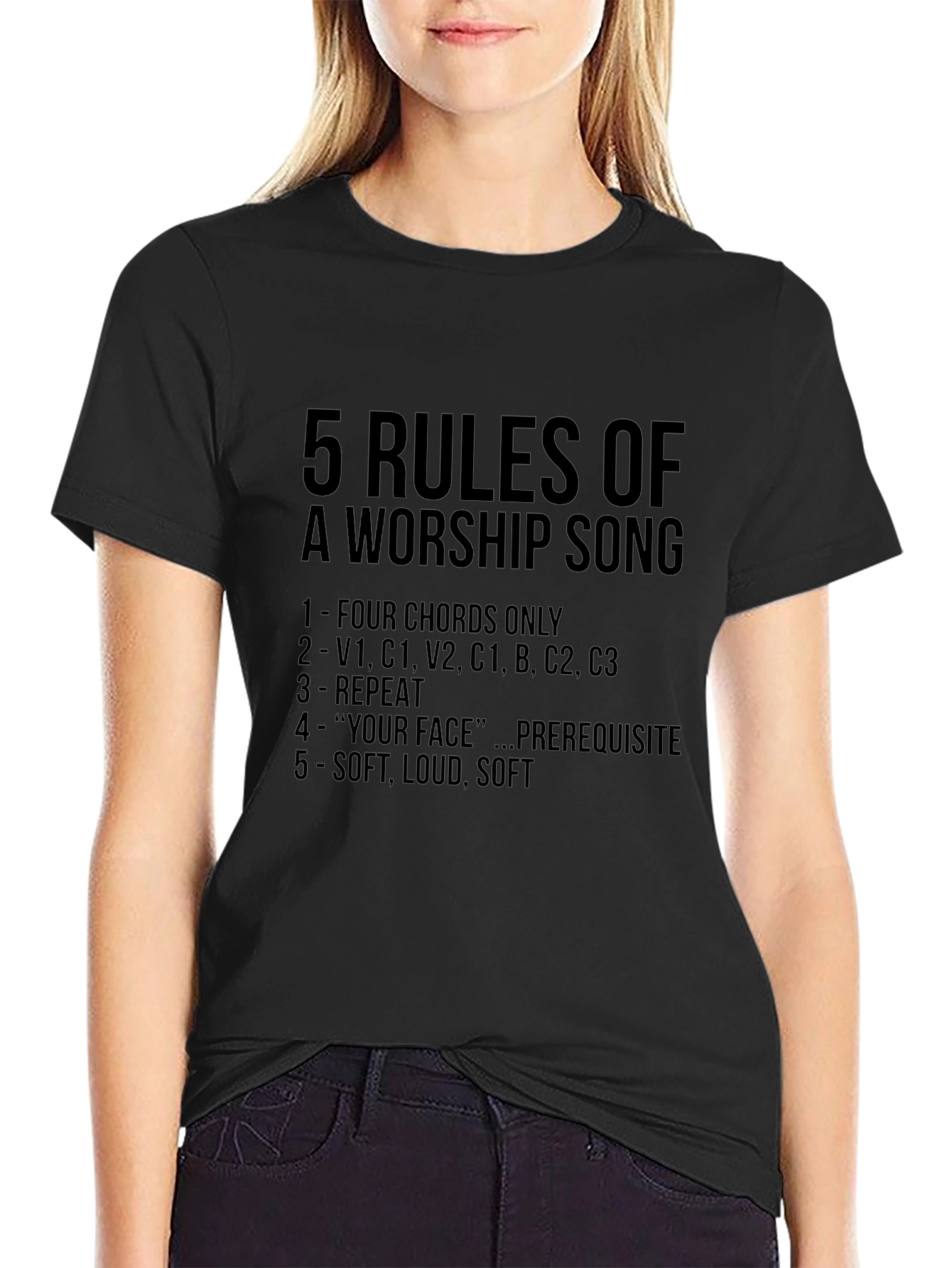 5 Rules Worship Song T-Shirt Musician Tee
