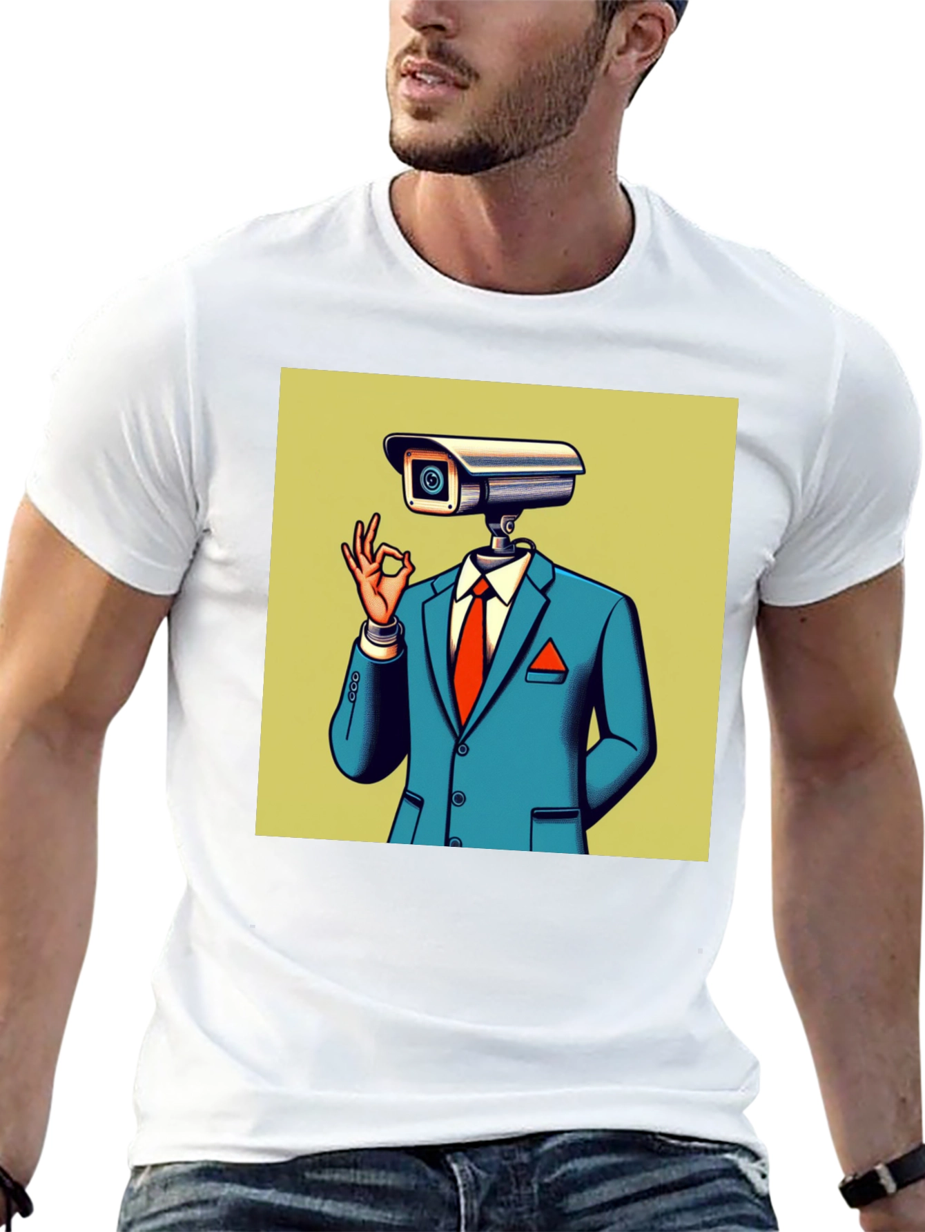 Surveillance Camera Man T-Shirt - Modern Graphic Tee