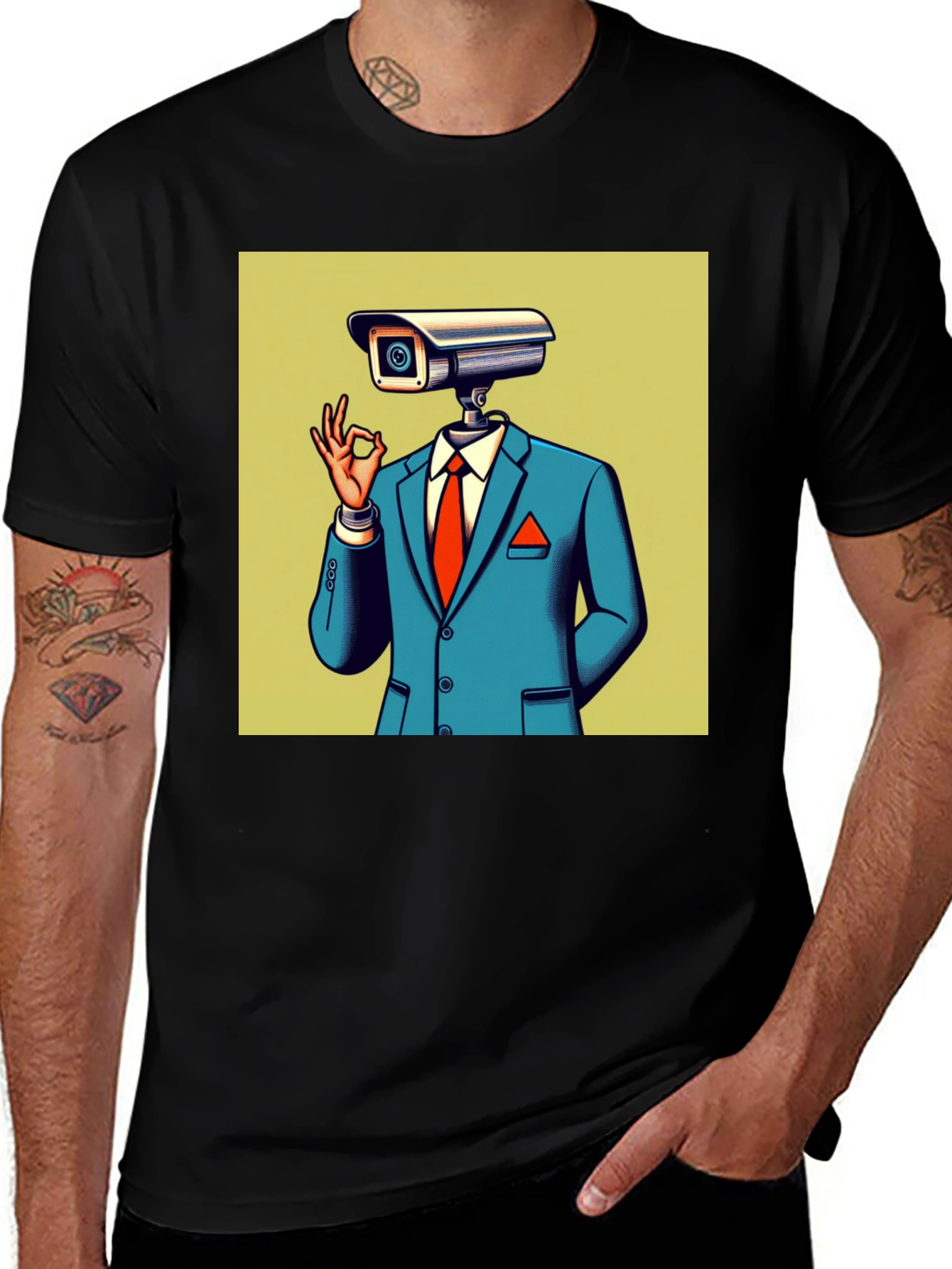 Surveillance Camera Man T-Shirt - Modern Graphic Tee