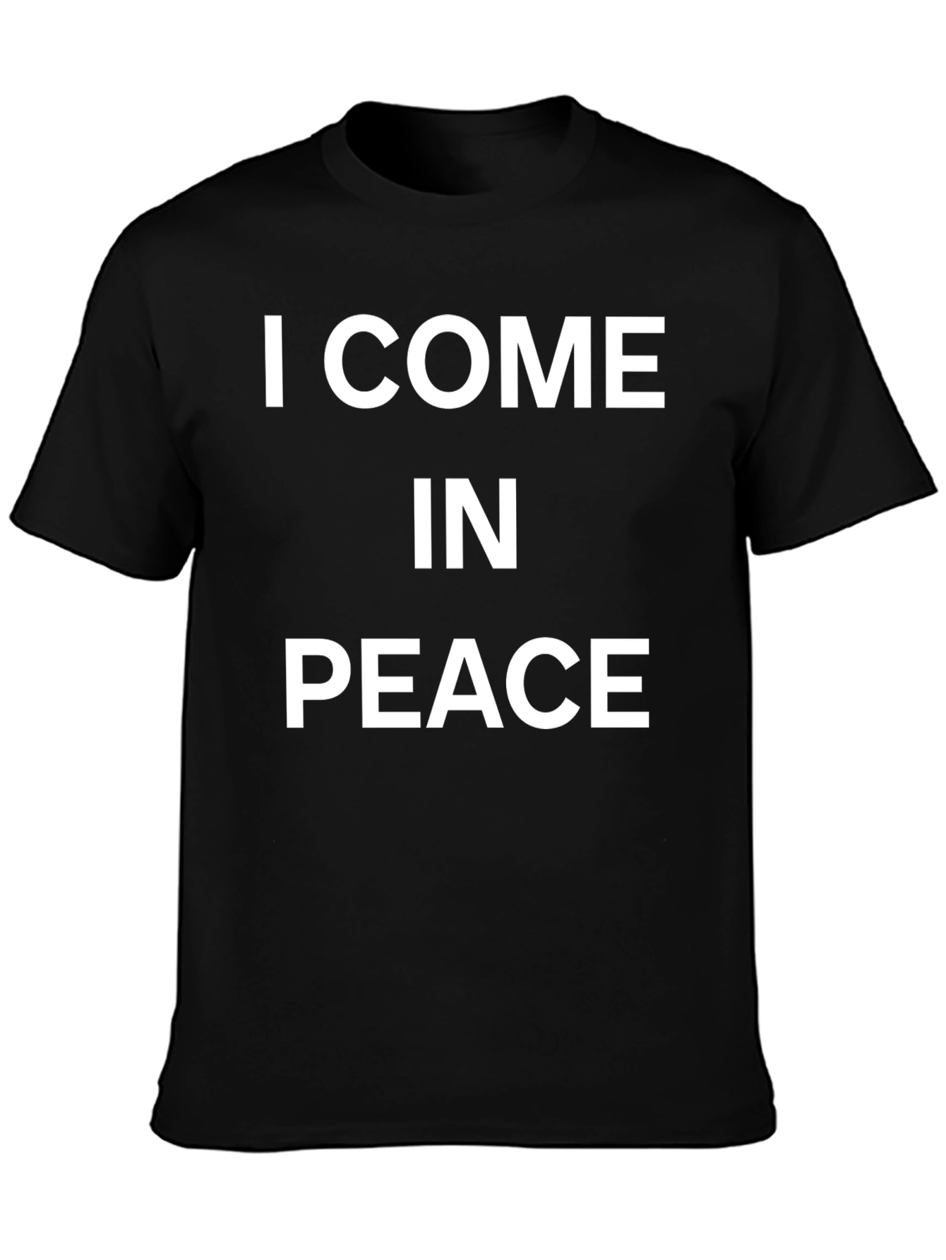 I Come In Peace Black Graphic T-Shirt