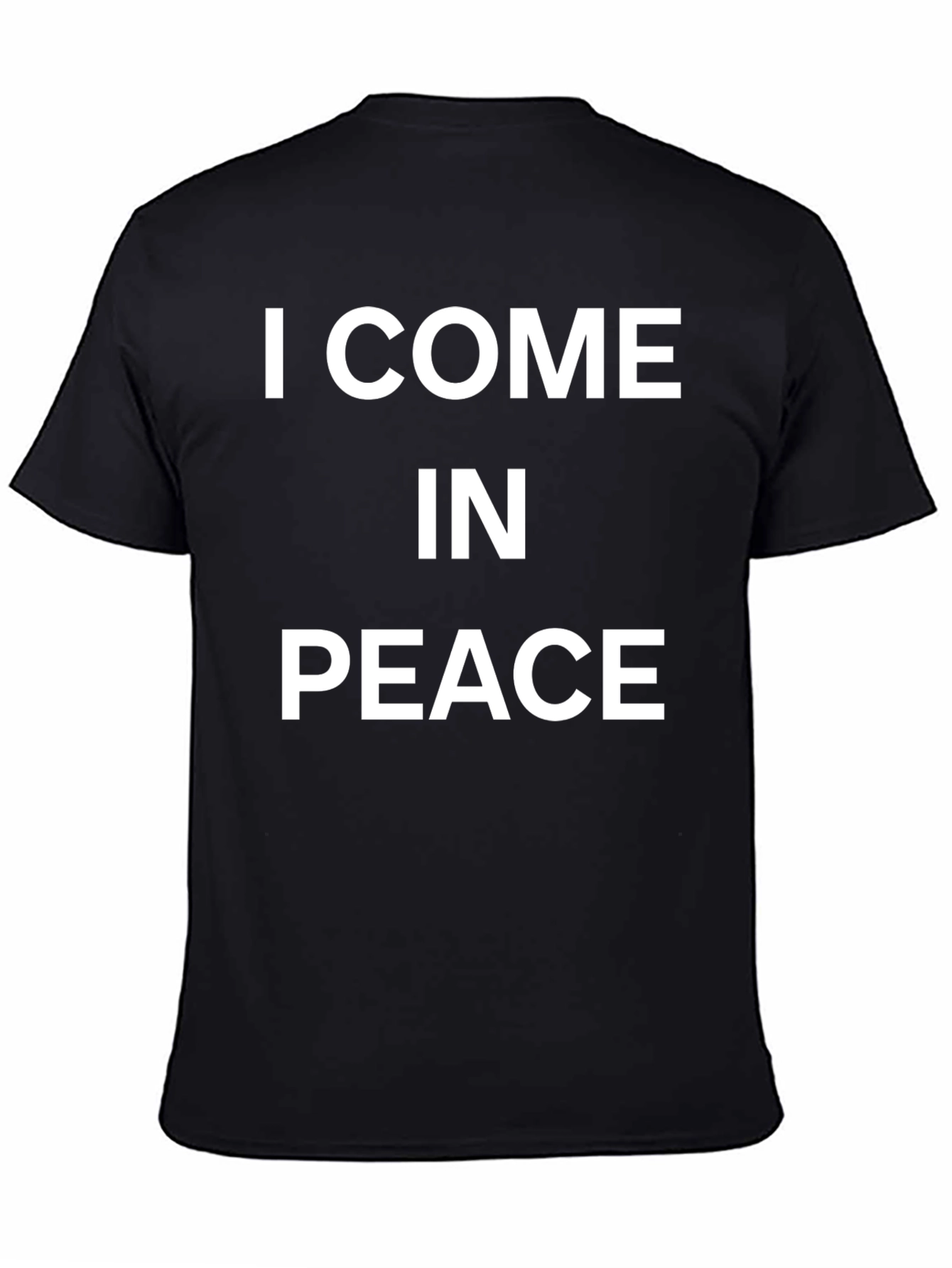 I Come In Peace Black Graphic T-Shirt