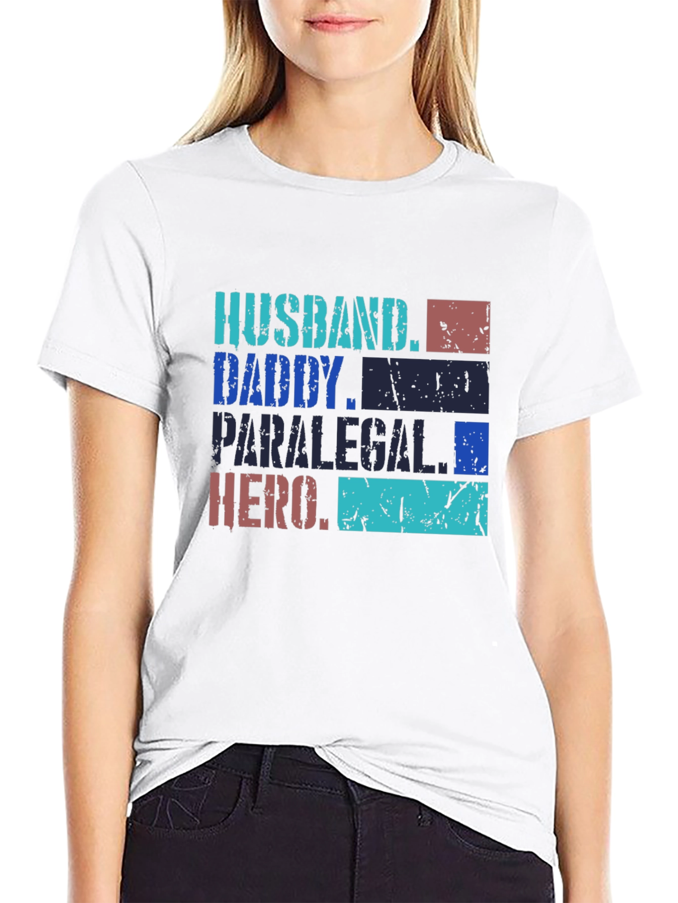 Husband Daddy Paralegal Hero Graphic Tee
