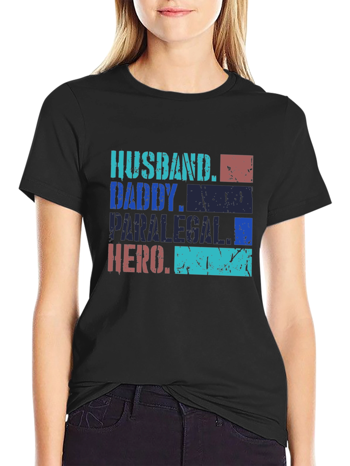 Husband Daddy Paralegal Hero Graphic Tee