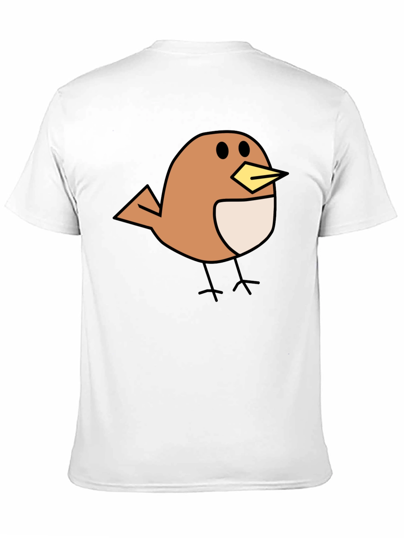 Cute Bird Graphic Black T-Shirt