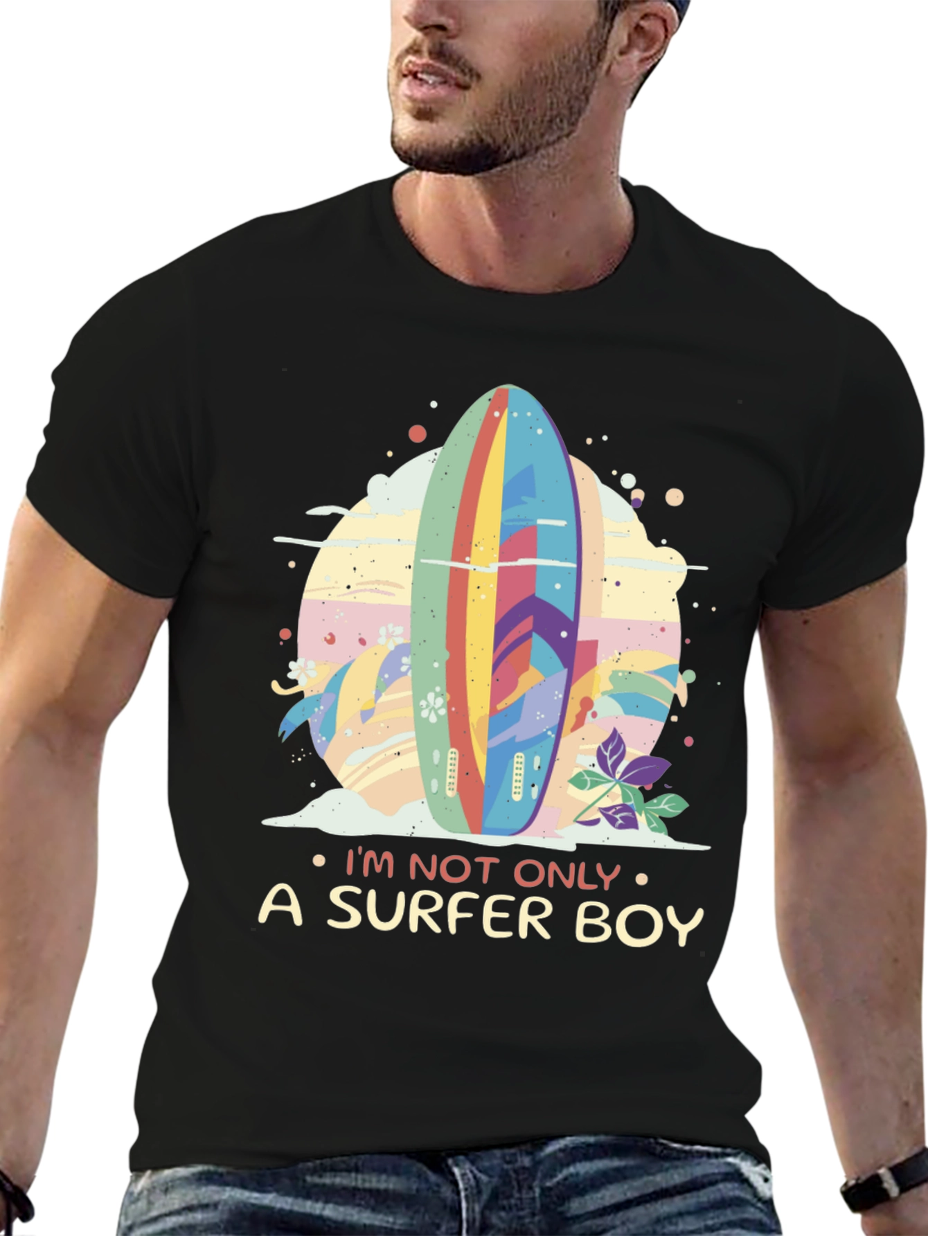 Surfer Boy Graphic Tee - Beach Vibes
