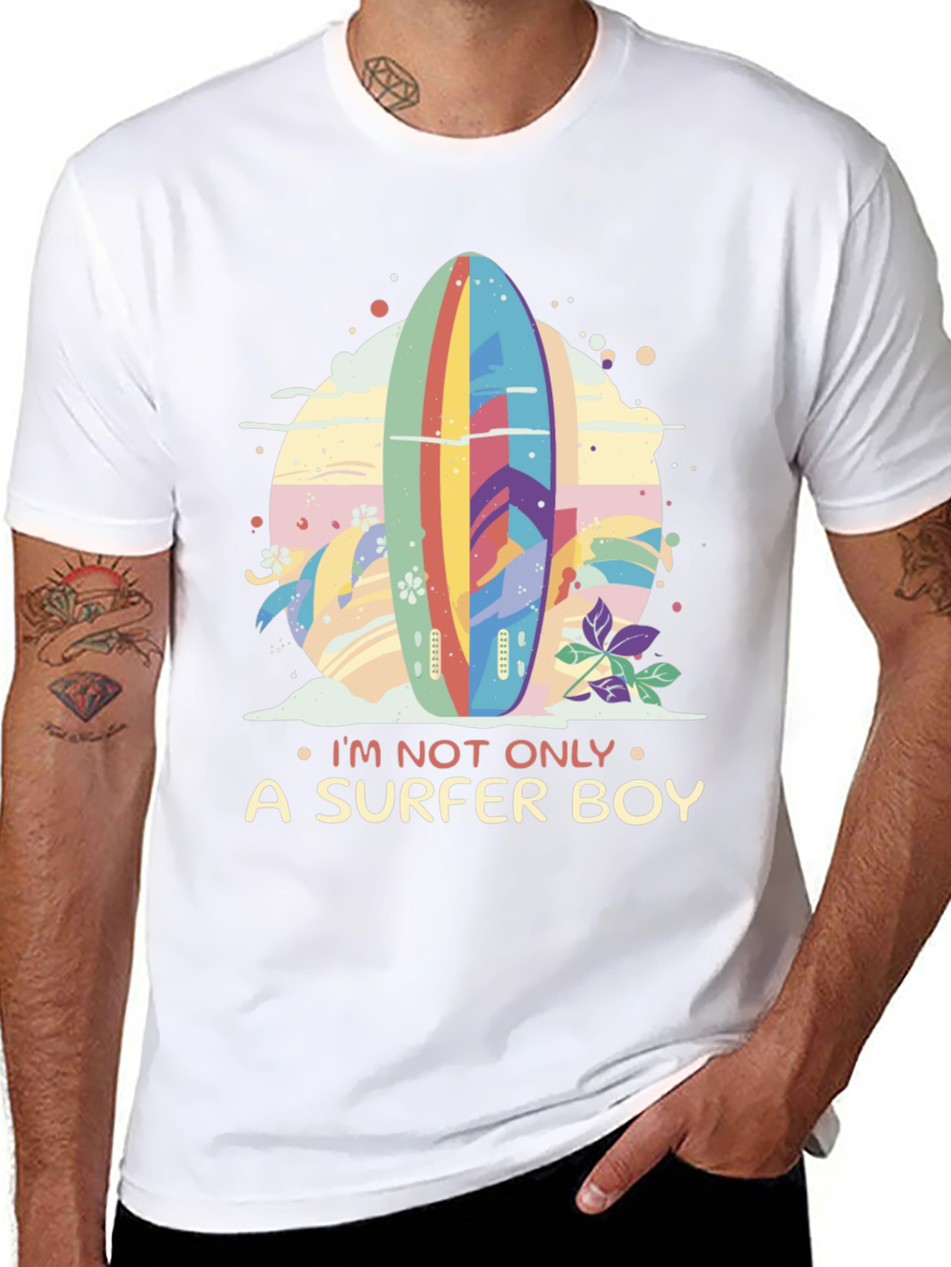 Surfer Boy Graphic Tee - Beach Vibes