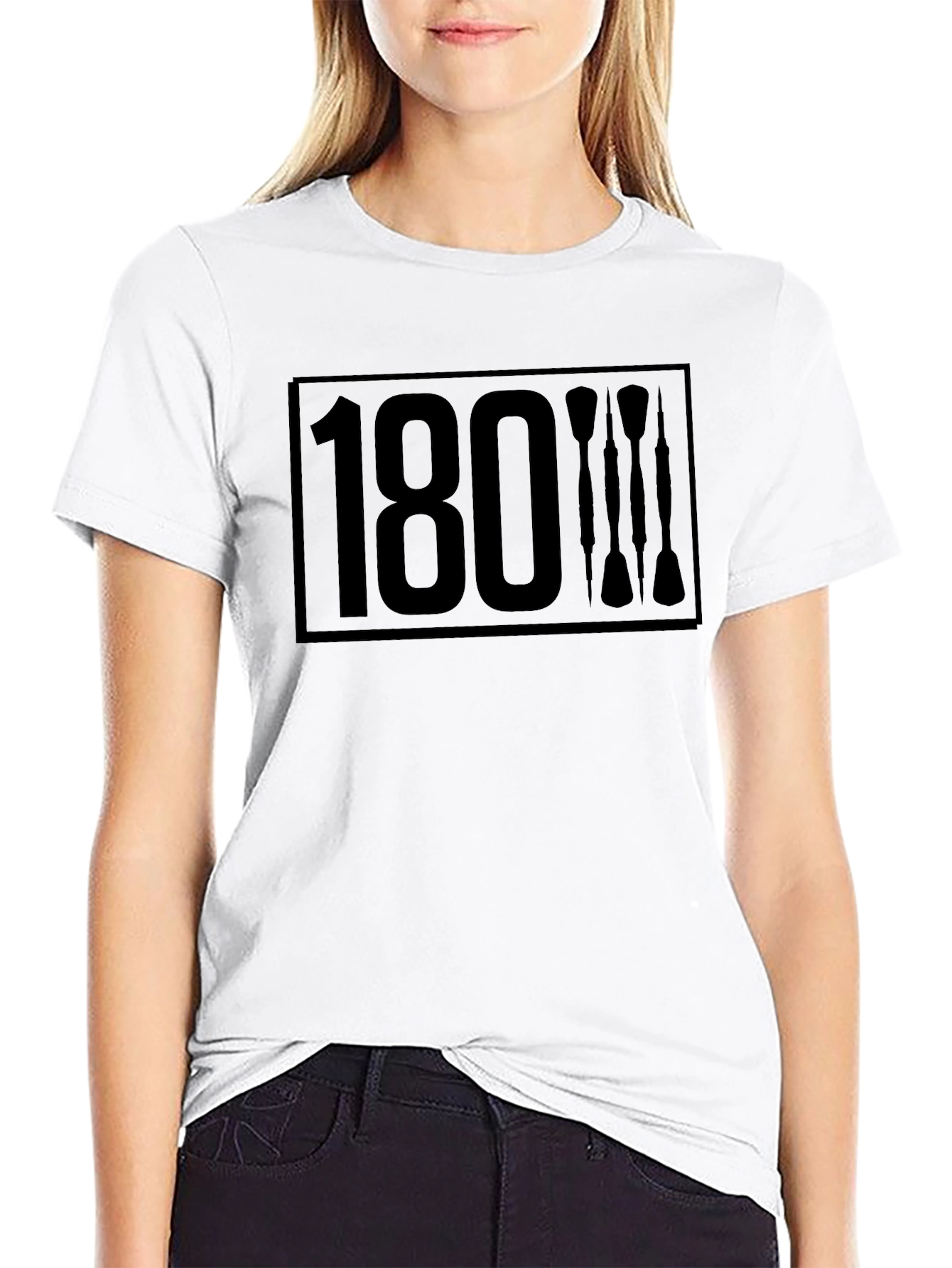180 Darts Graphic Black T-Shirt