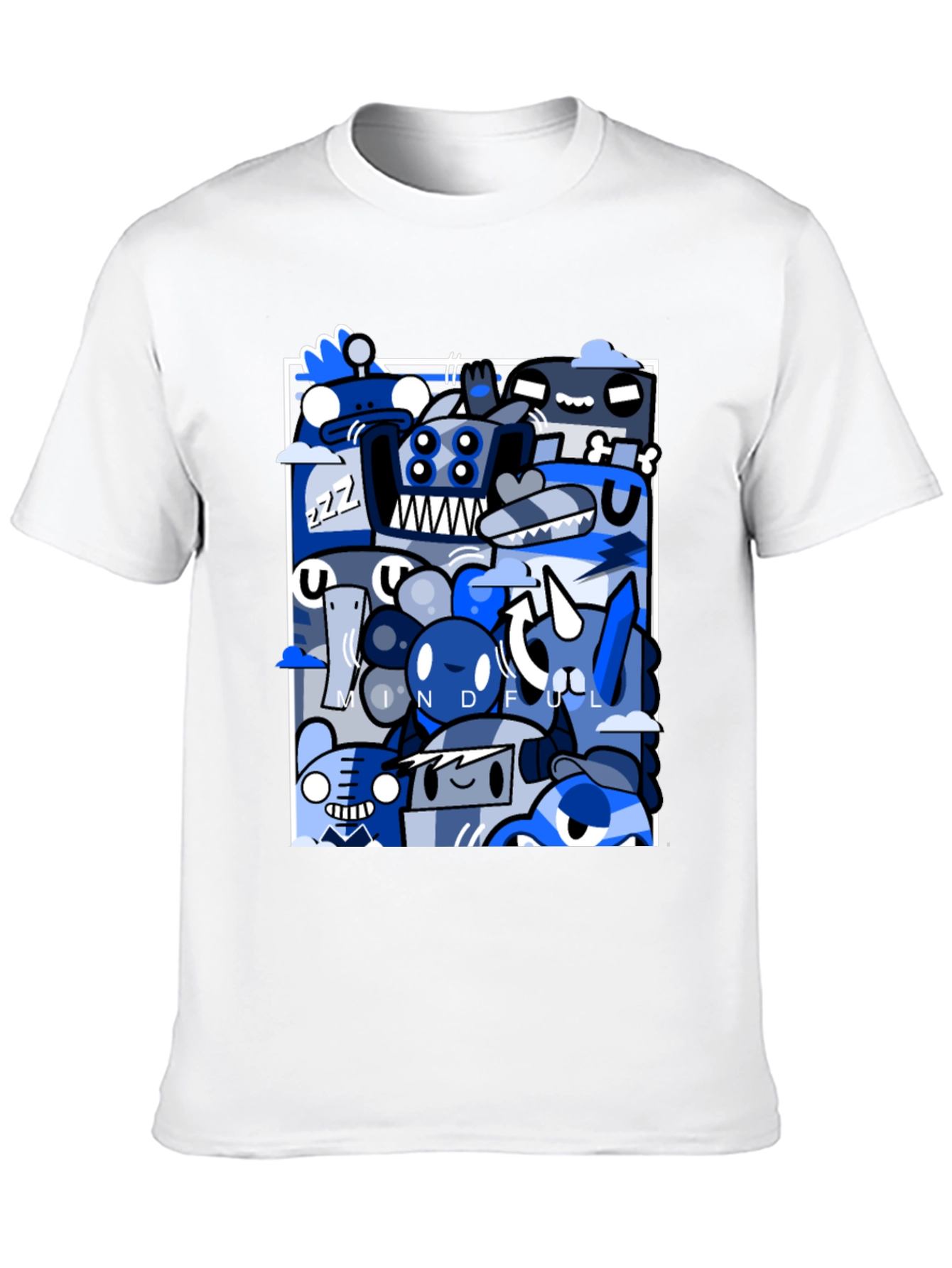 Mindful Doodles Graphic Tee - Black Casual Shirt