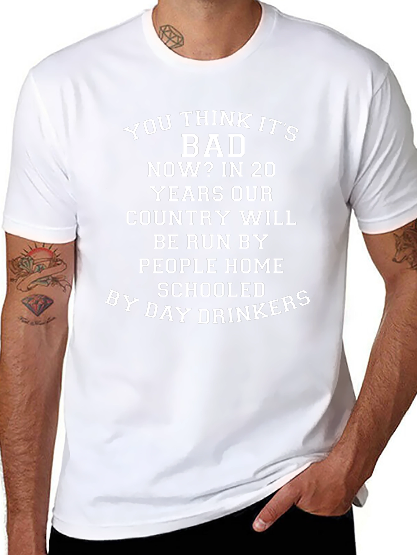 Humorous Graphic T-Shirt - Home Schooled Day Drinkers