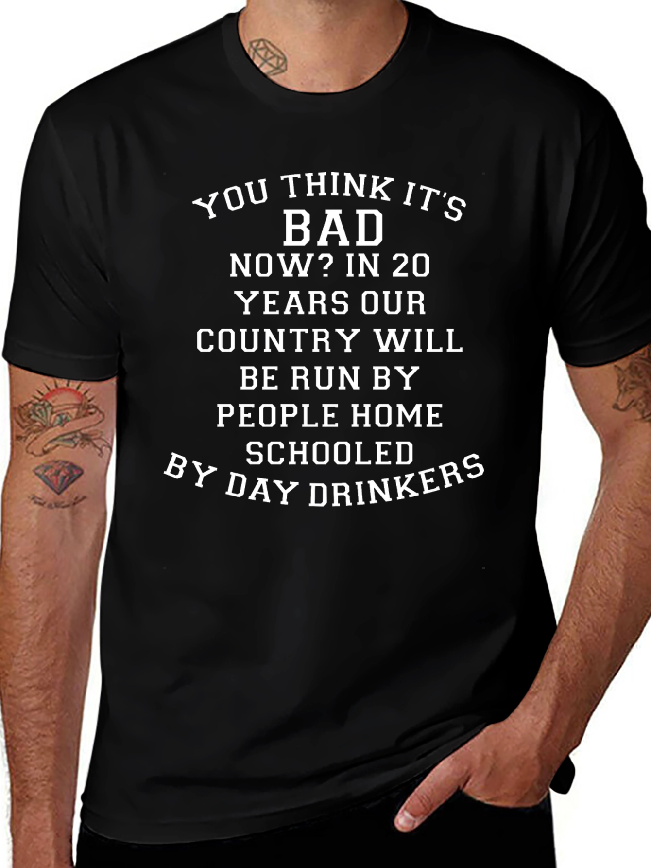 Humorous Graphic T-Shirt - Home Schooled Day Drinkers