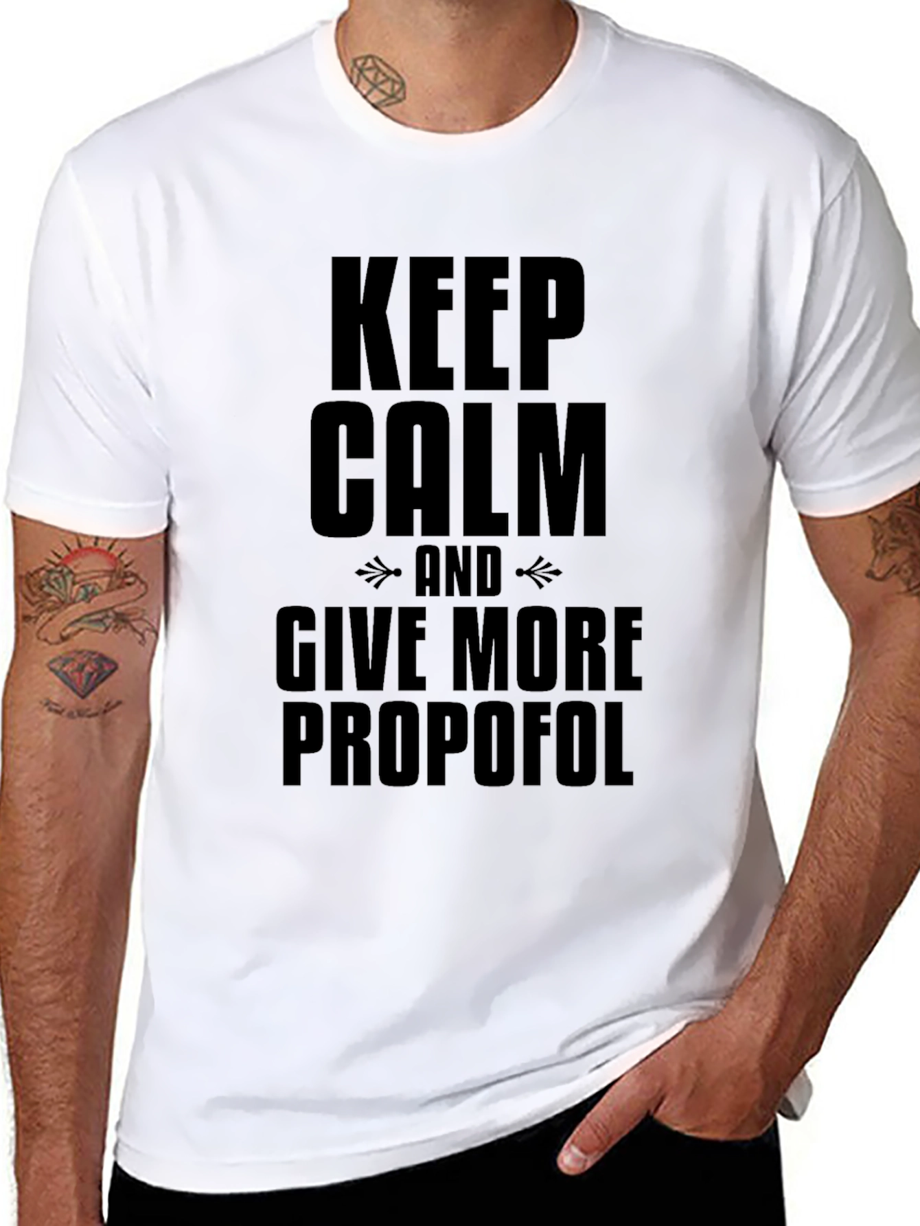 Keep Calm and Give More Propofol Black T-Shirt