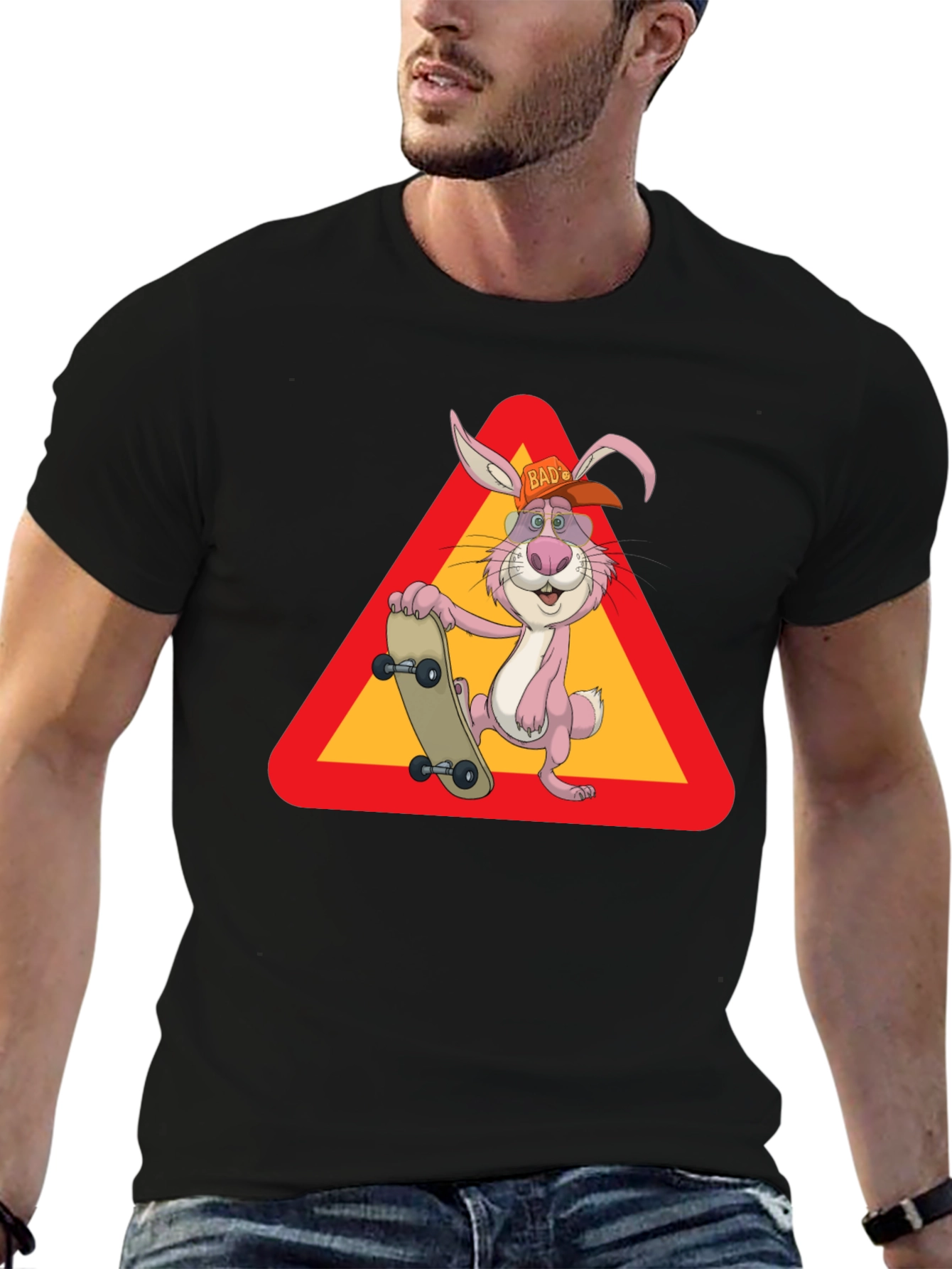Bad Bunny Skateboard T-Shirt - Cool Graphic Tee
