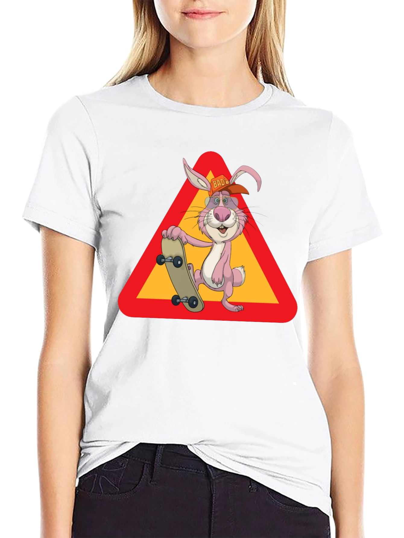 Bad Bunny Skateboard T-Shirt - Cool Graphic Tee