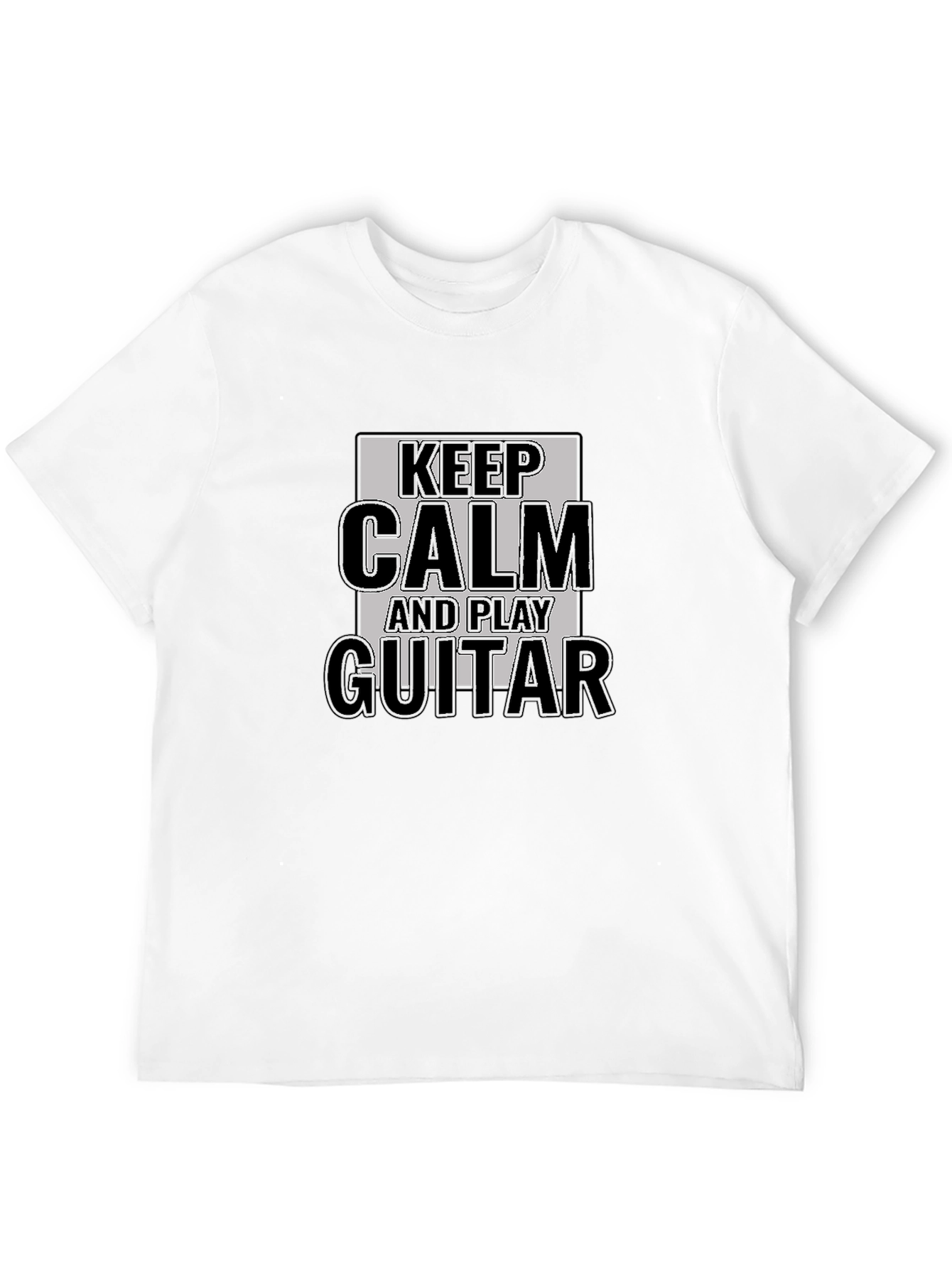 Keep Calm and Play Guitar Black T-Shirt
