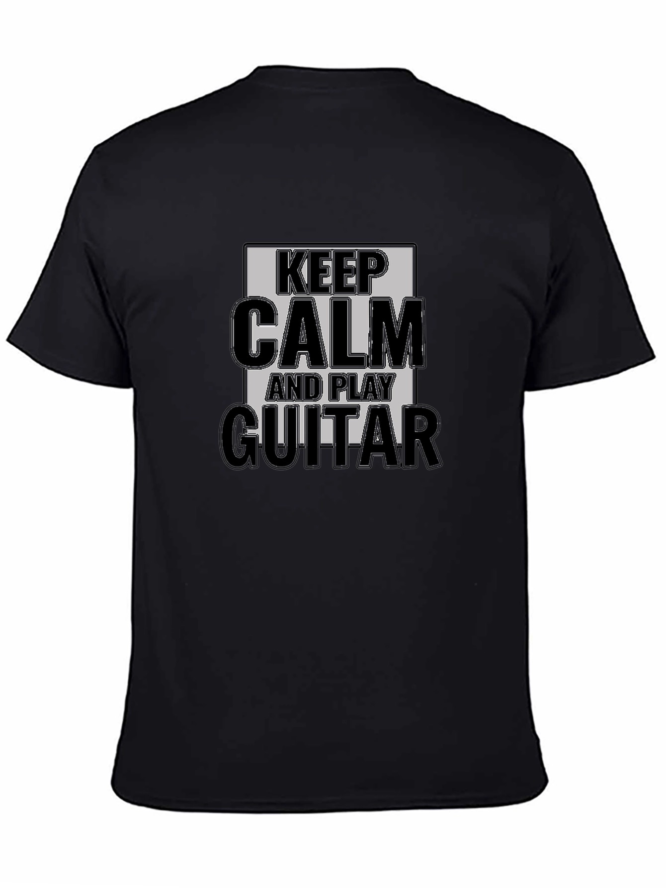 Keep Calm and Play Guitar Black T-Shirt