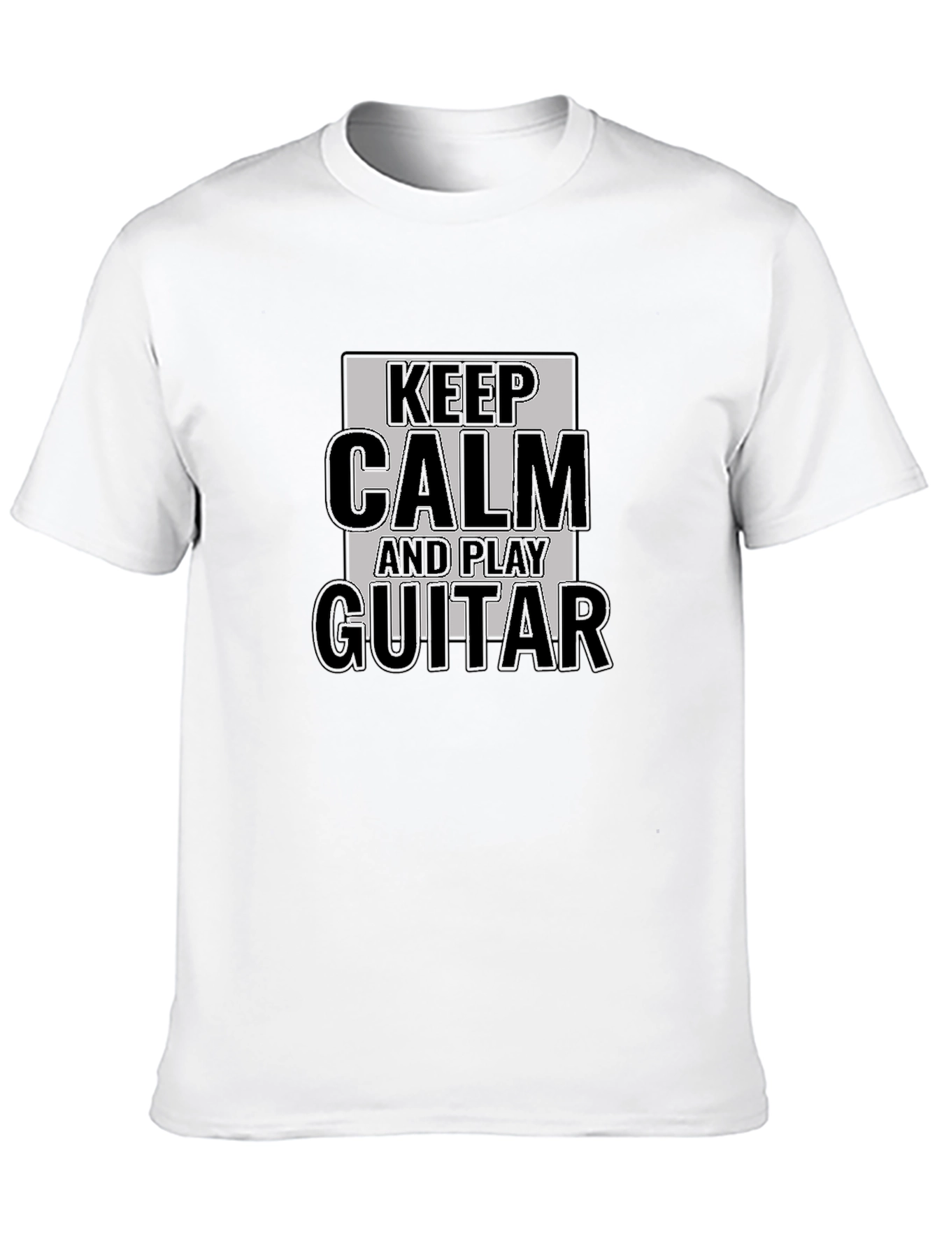 Keep Calm and Play Guitar Black T-Shirt