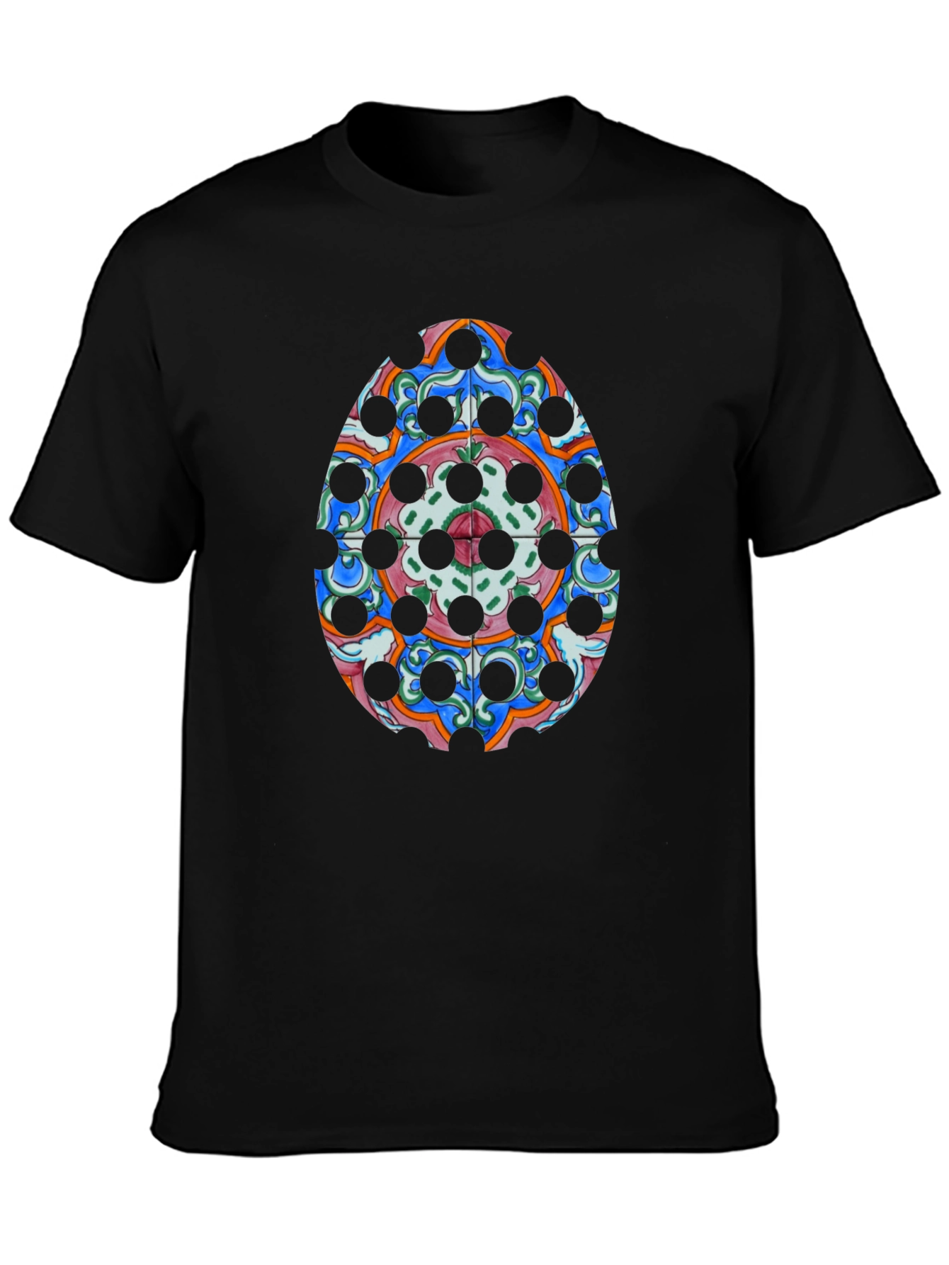 Ornamental Egg Graphic Tee - Black
