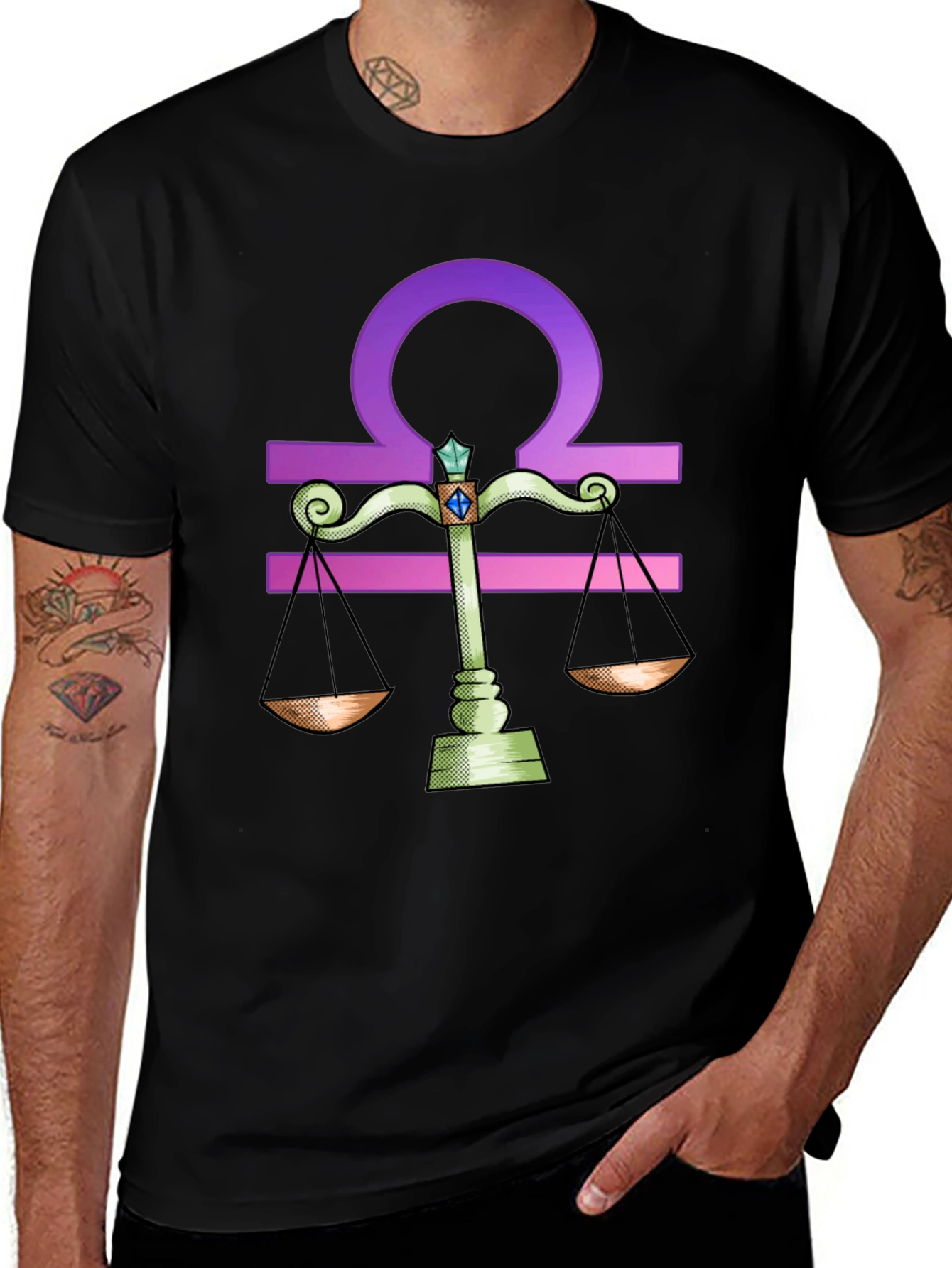 Libra Zodiac Graphic Tee - Stylish Horoscope Shirt