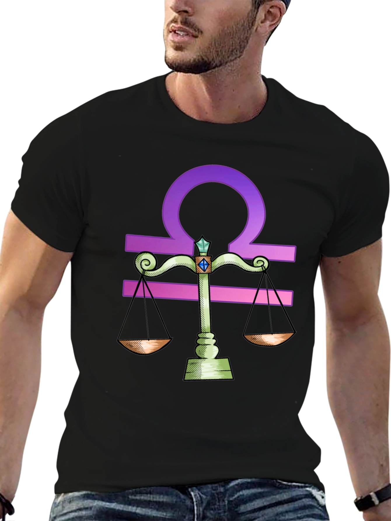 Libra Zodiac Graphic Tee - Stylish Horoscope Shirt