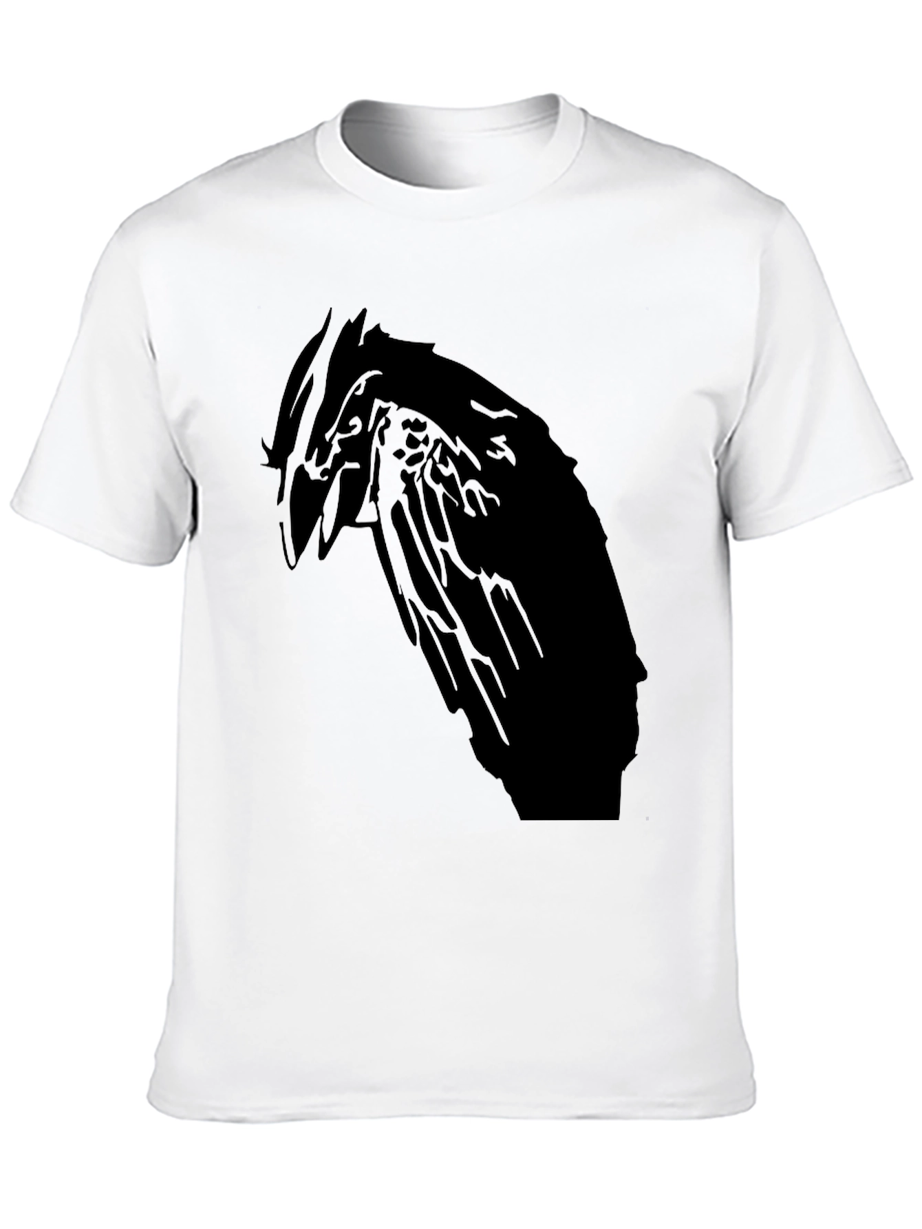 Raven Silhouette Black T-Shirt - Gothic Style