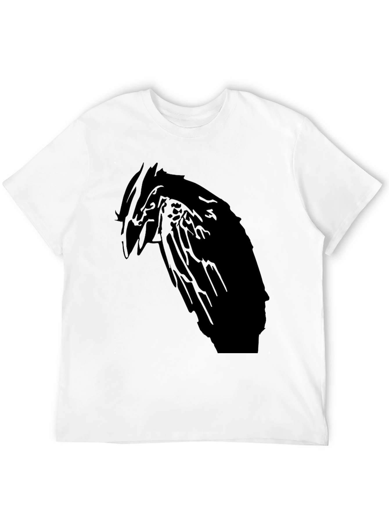 Raven Silhouette Black T-Shirt - Gothic Style