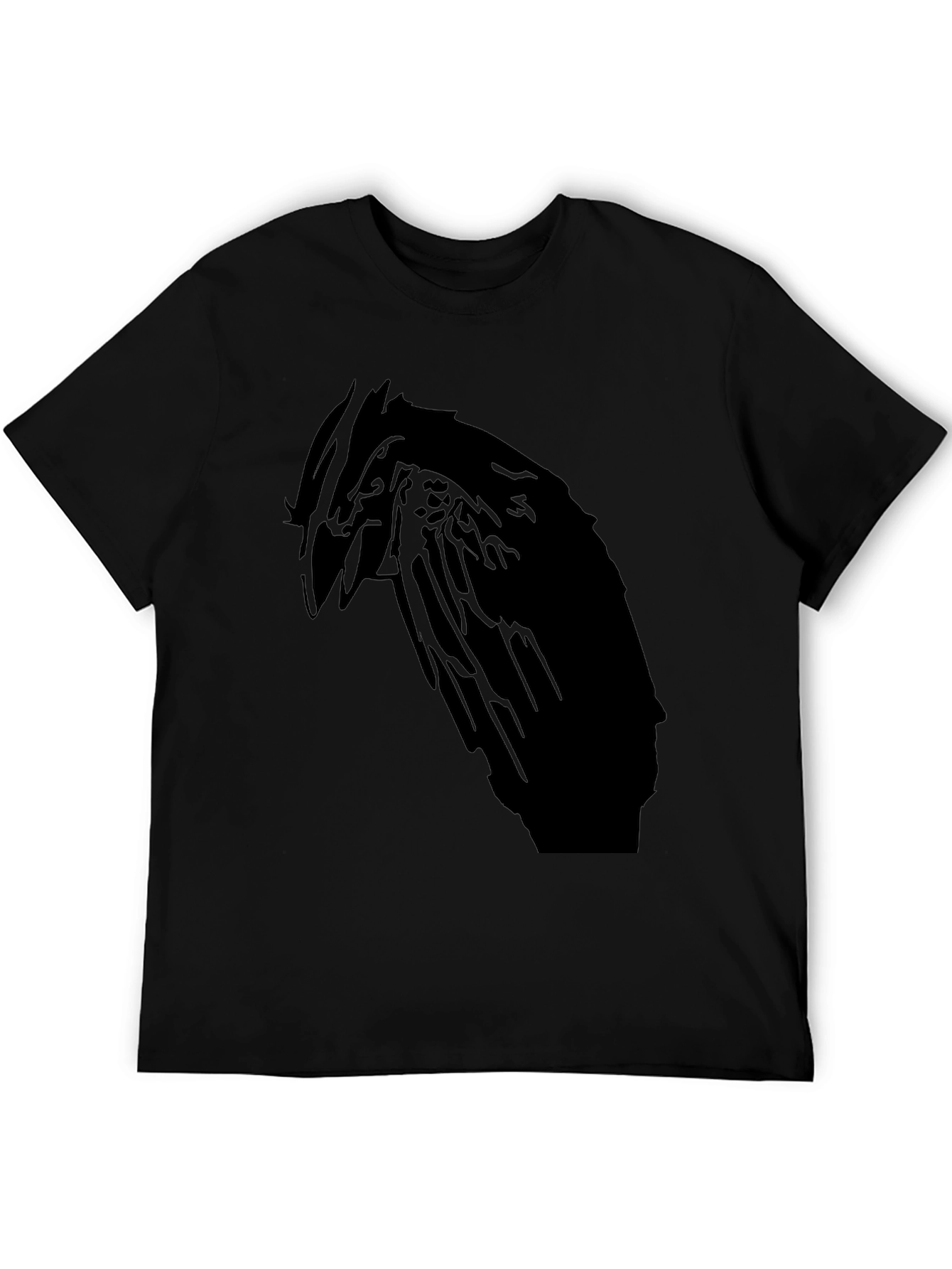 Raven Silhouette Black T-Shirt - Gothic Style
