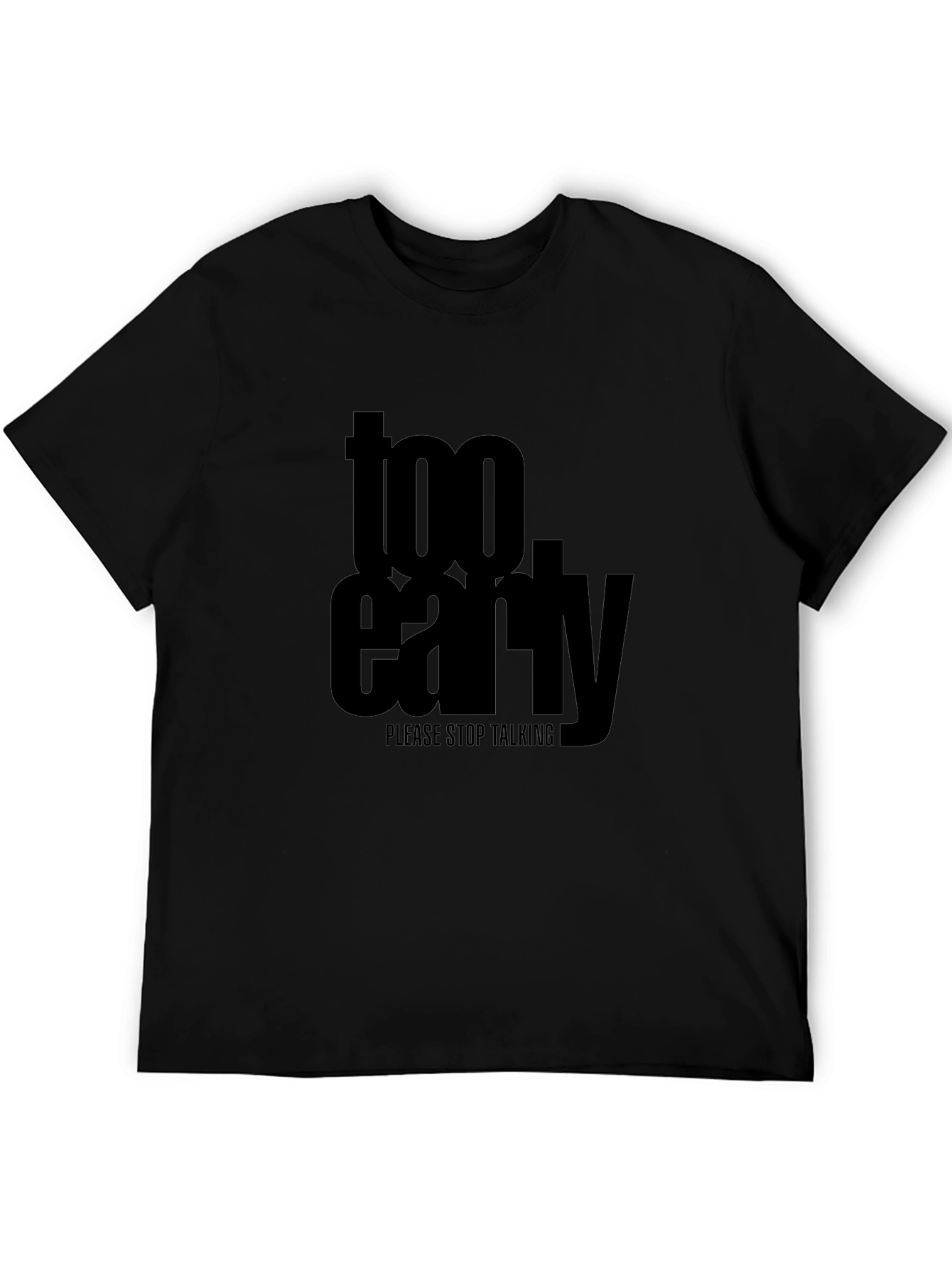 Too Early Graphic Tee - Mens Black T-Shirt