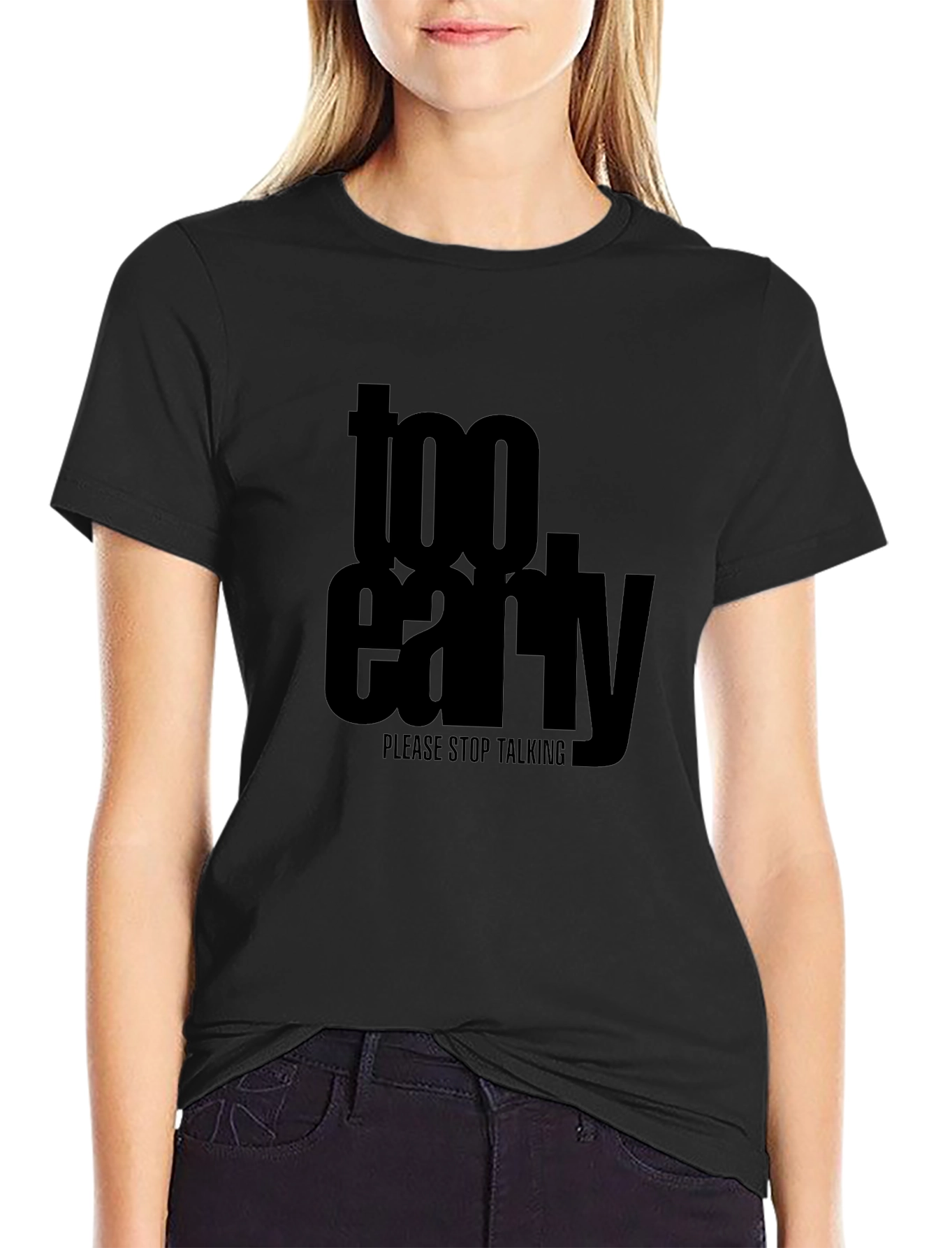 Too Early Graphic Tee - Mens Black T-Shirt