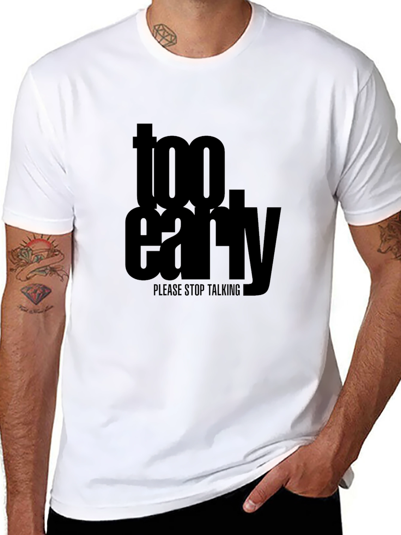 Too Early Graphic Tee - Mens Black T-Shirt