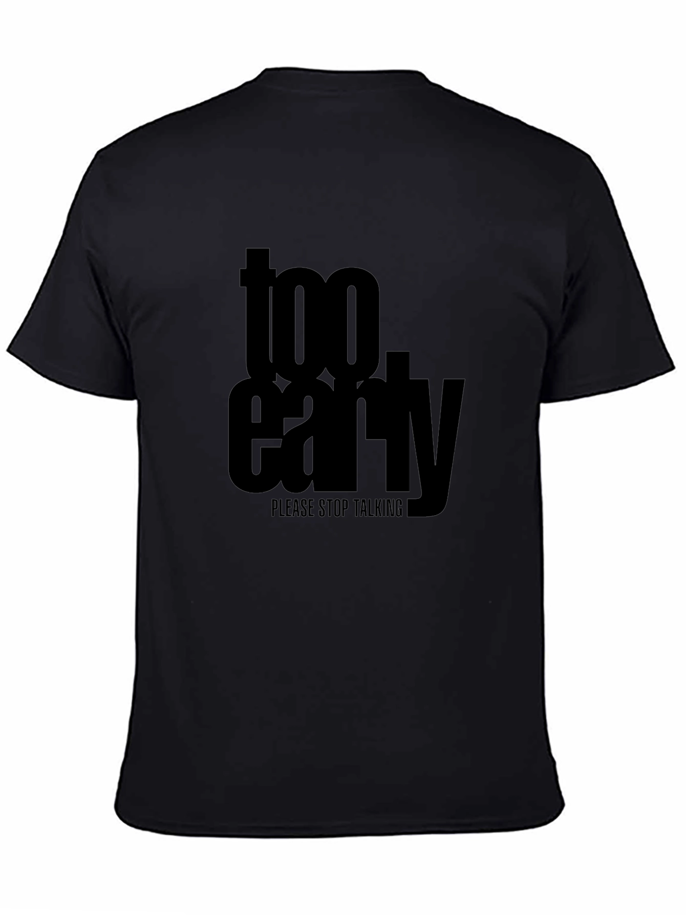 Too Early Graphic Tee - Mens Black T-Shirt
