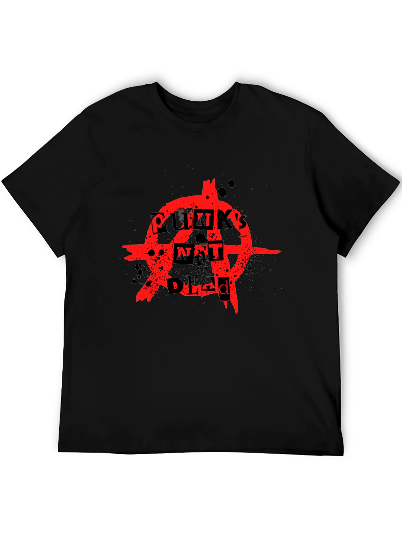 Punks Not Dead Anarchy Symbol Graphic T-Shirt