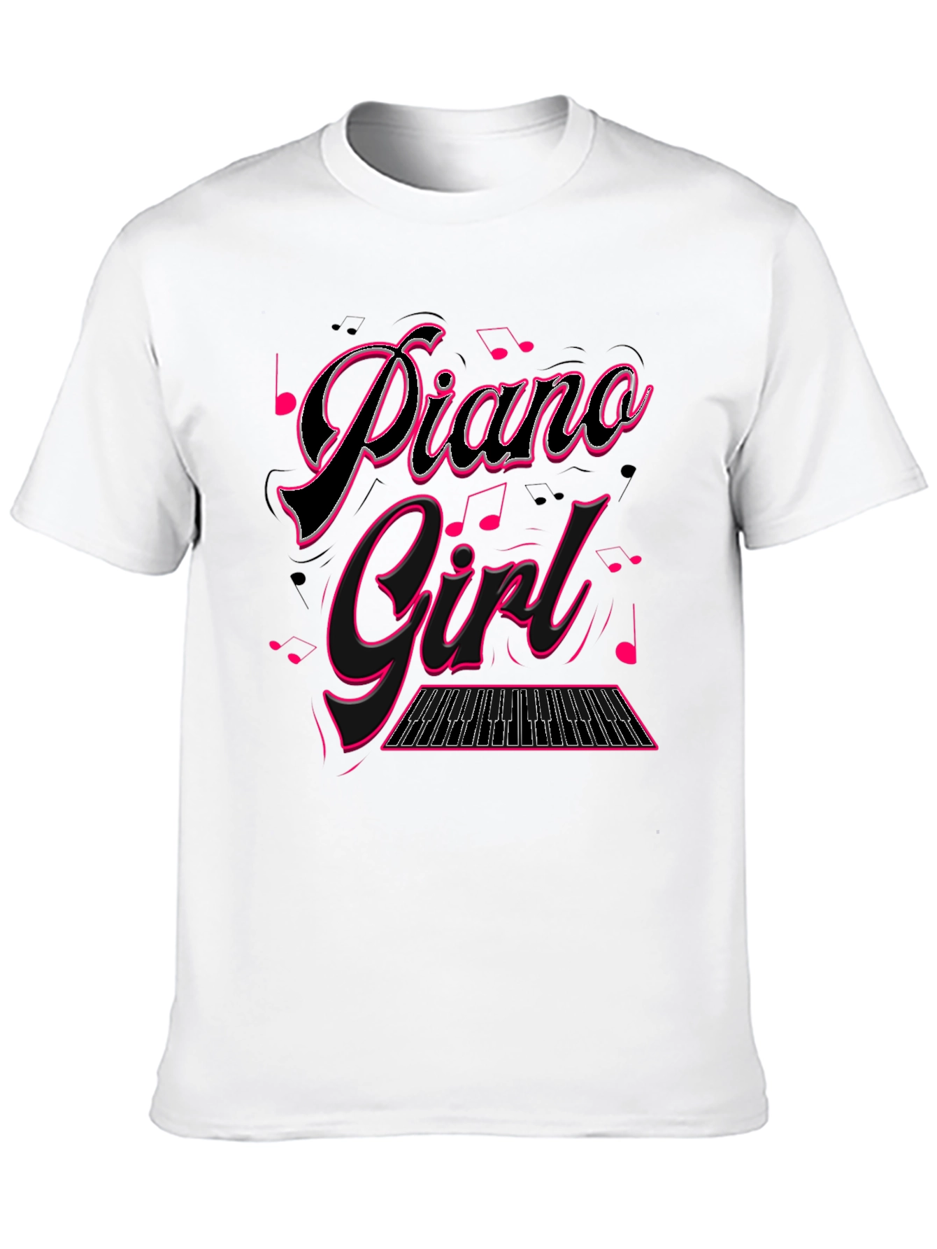 Piano Girl Black Graphic Tee