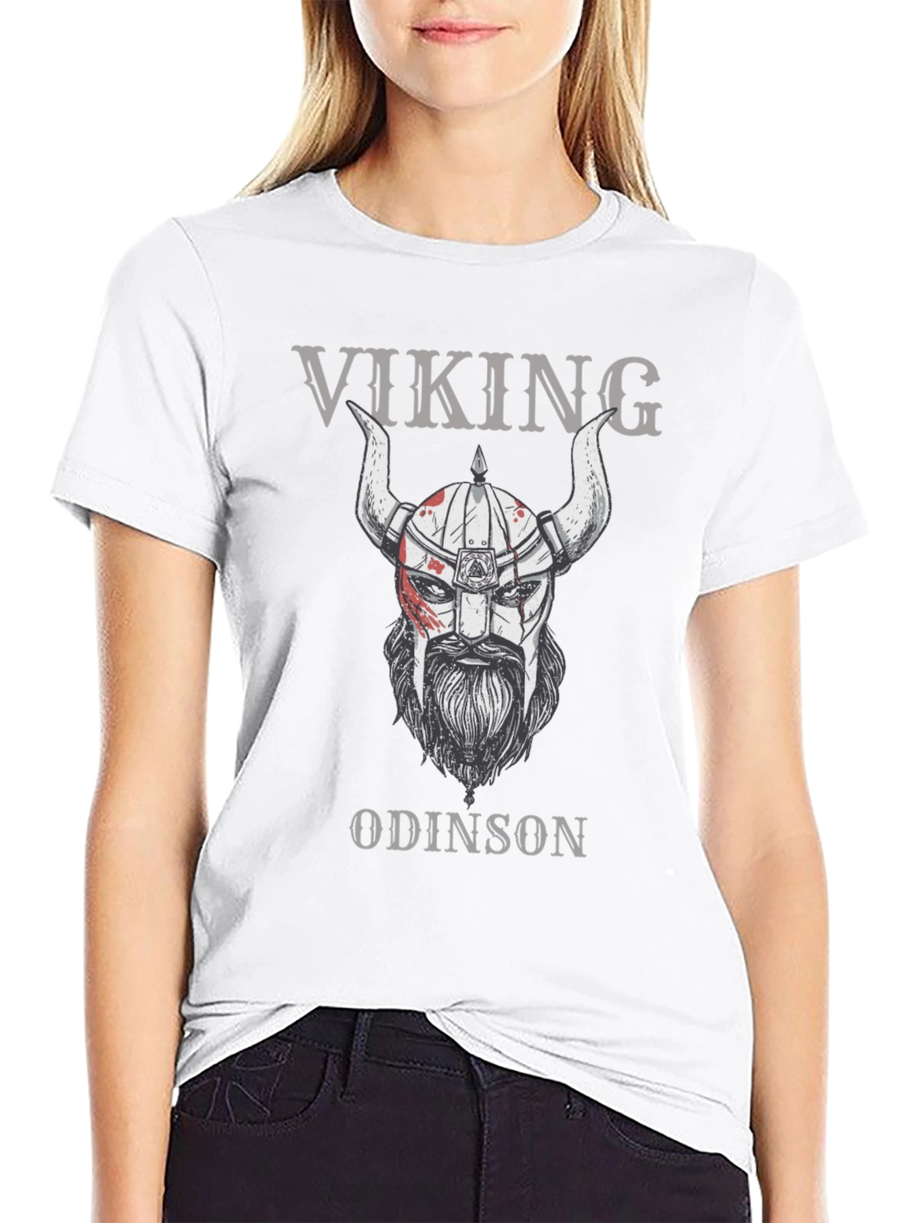 Viking Odinson Graphic Print T-Shirt