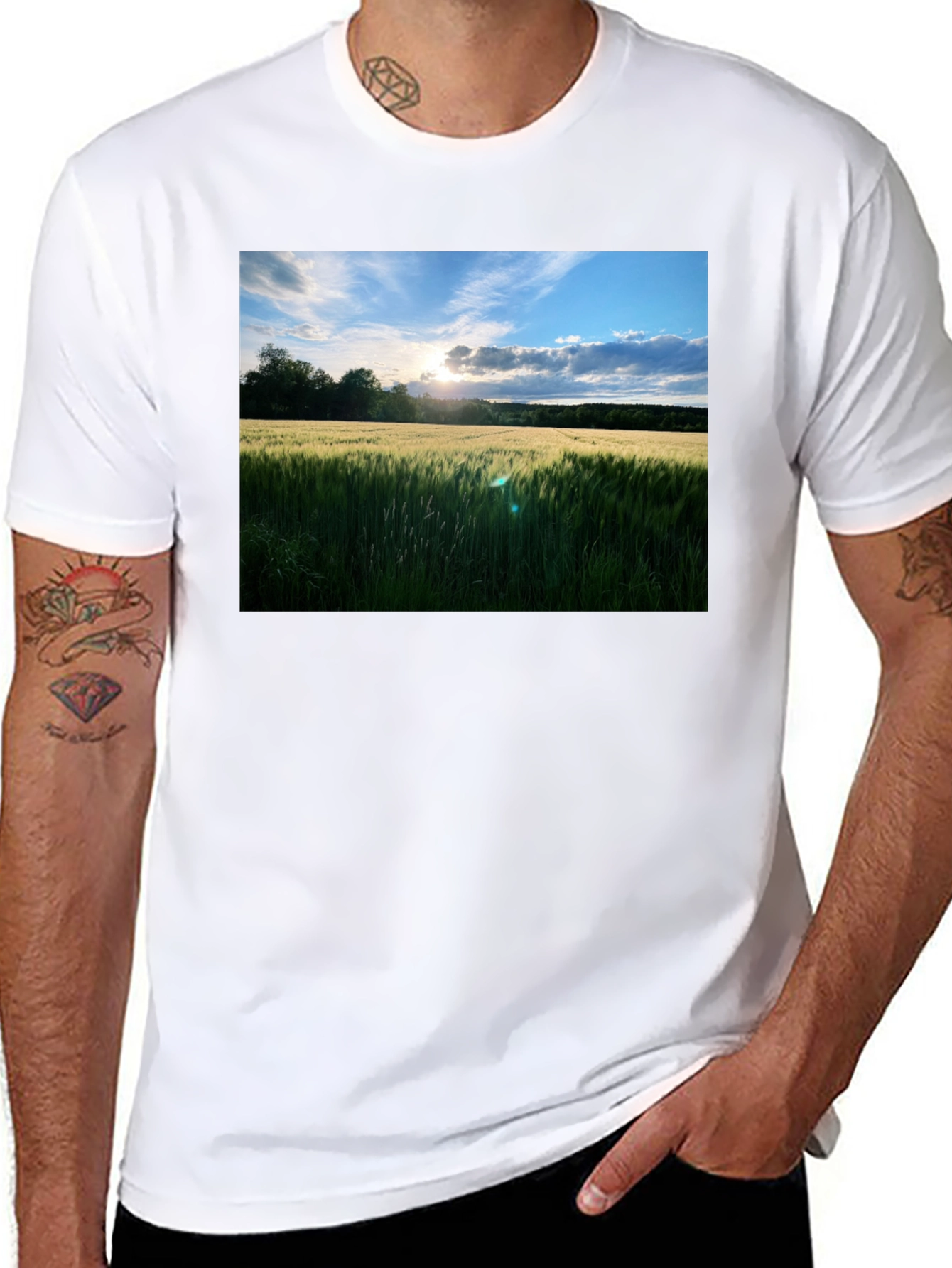 Wheat Field Sunset T-Shirt