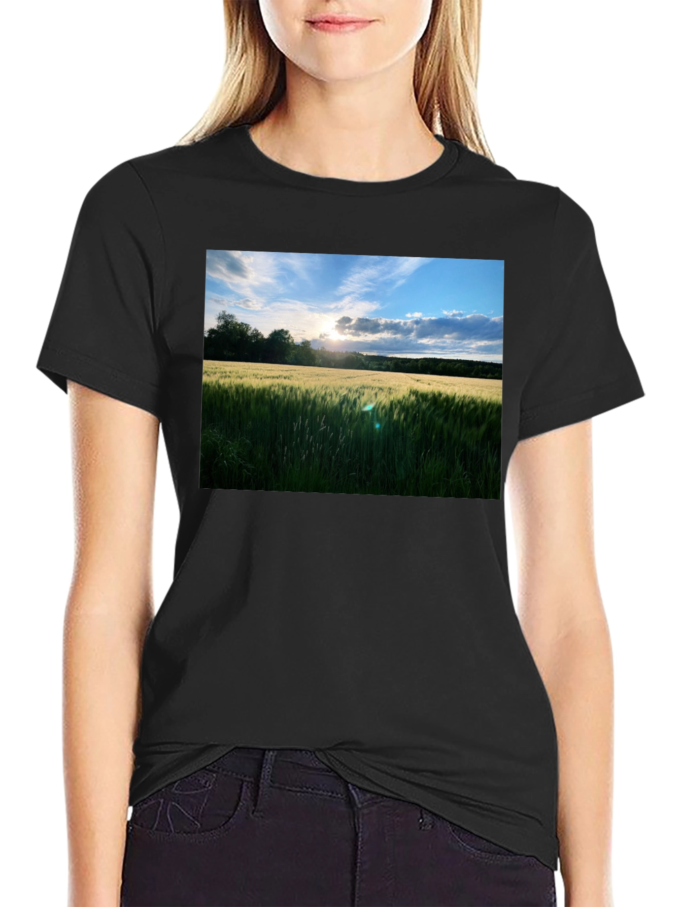 Wheat Field Sunset T-Shirt