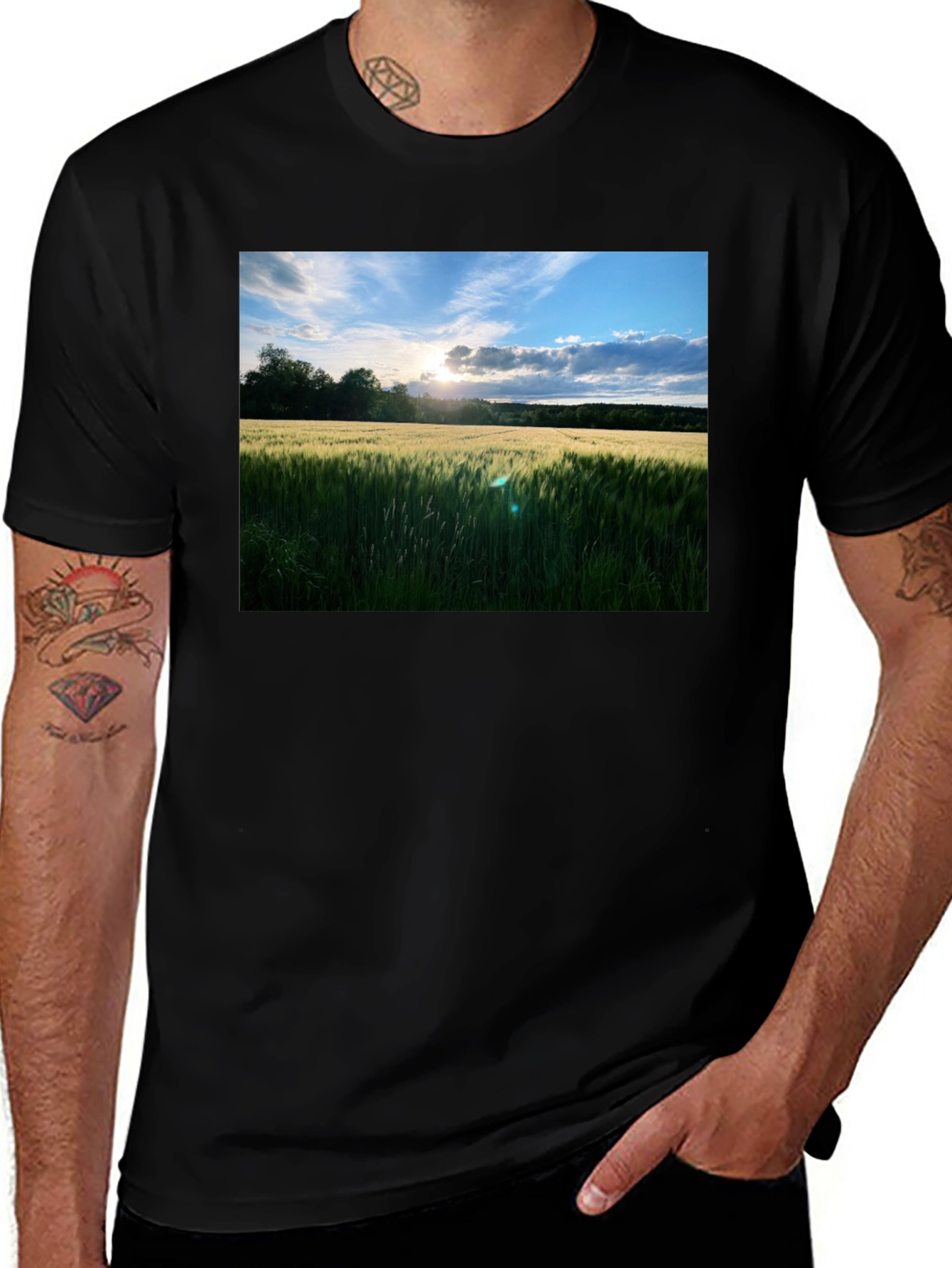 Wheat Field Sunset T-Shirt