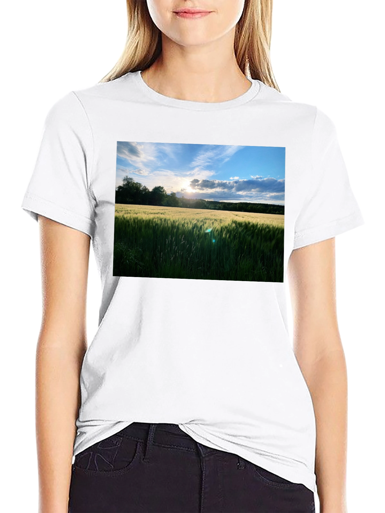 Wheat Field Sunset T-Shirt