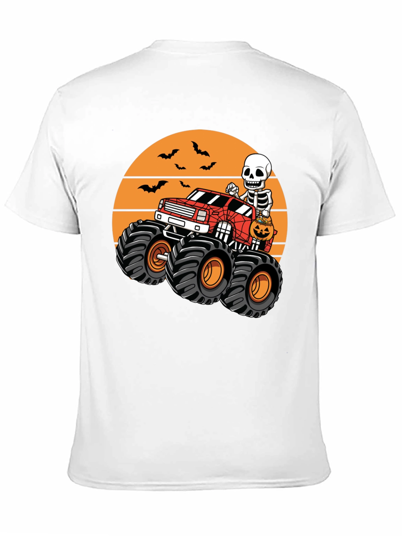 Halloween Monster Truck Skeleton T-Shirt