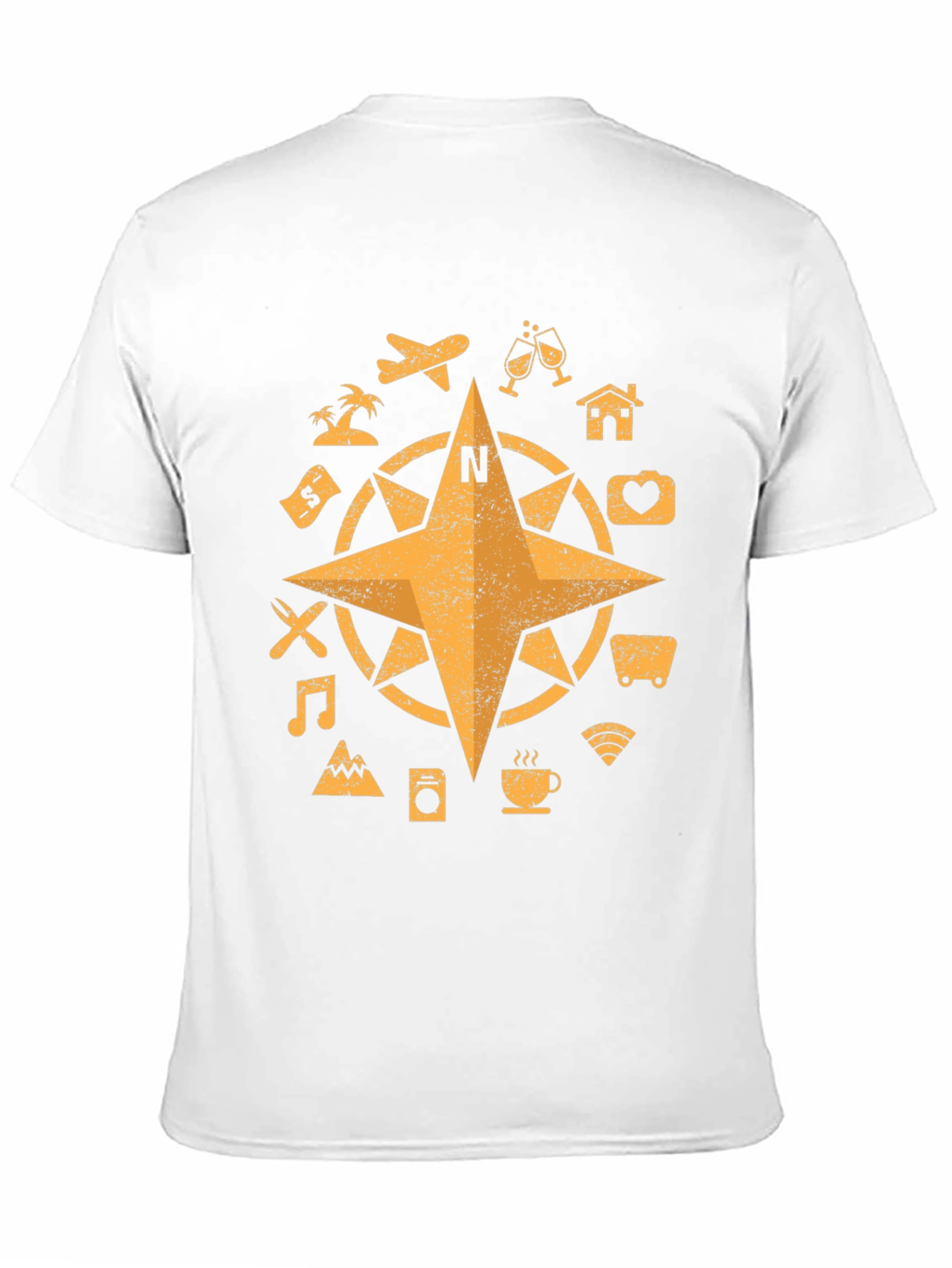 Travel Compass Graphic T-Shirt - Adventure Awaits!