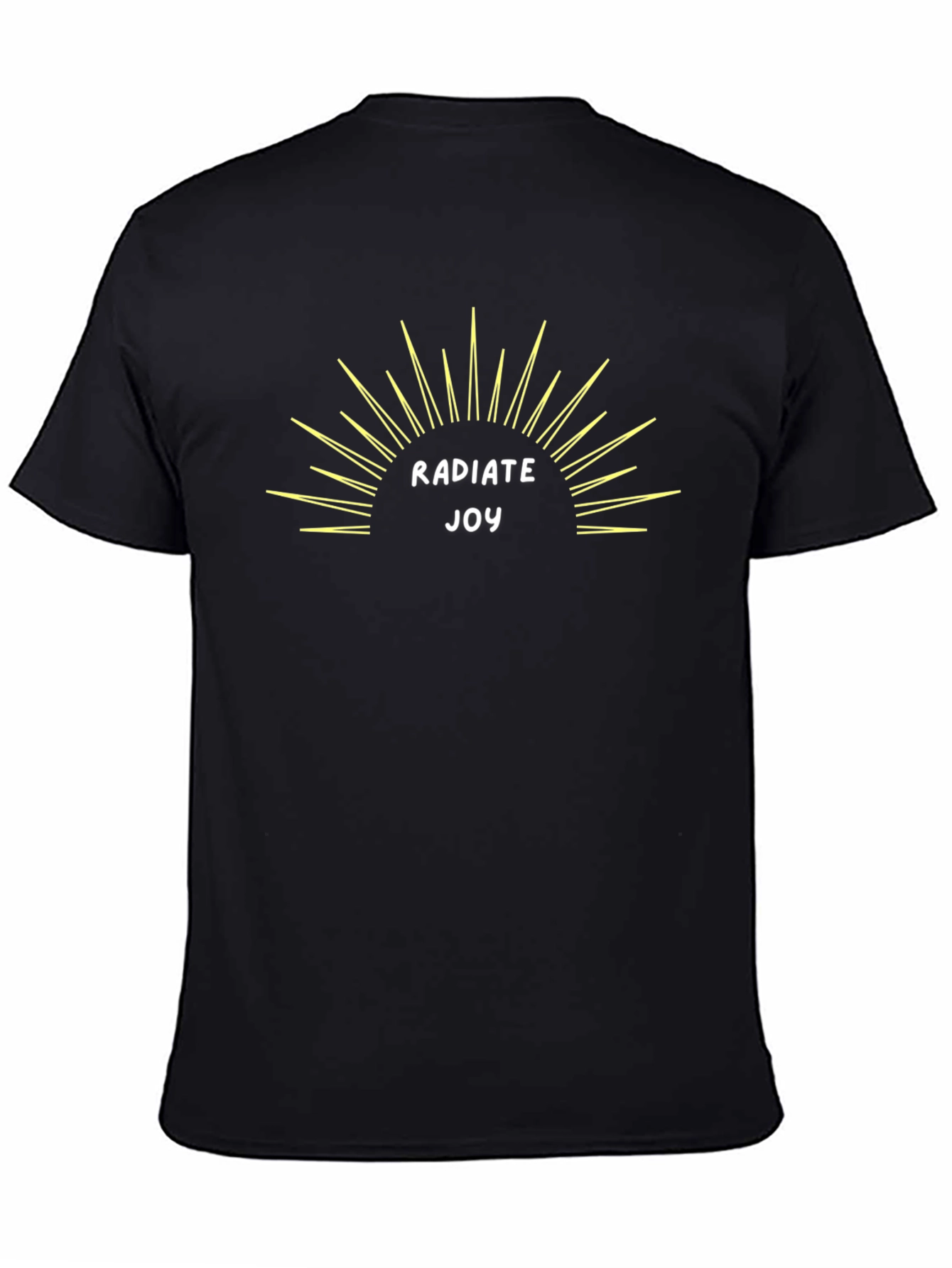 Radiate Joy Graphic Tee - Black Cotton T-Shirt