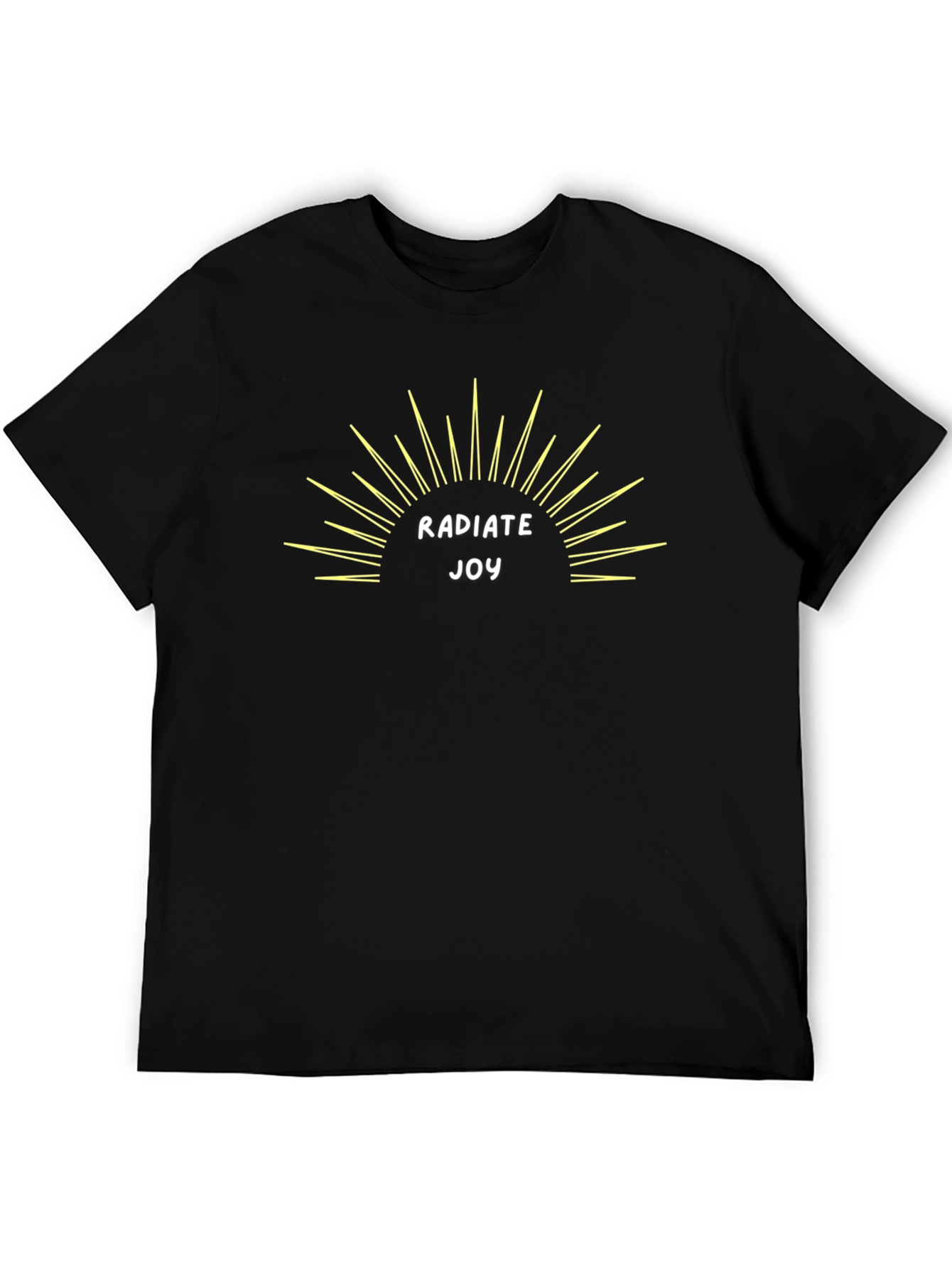 Radiate Joy Graphic Tee - Black Cotton T-Shirt