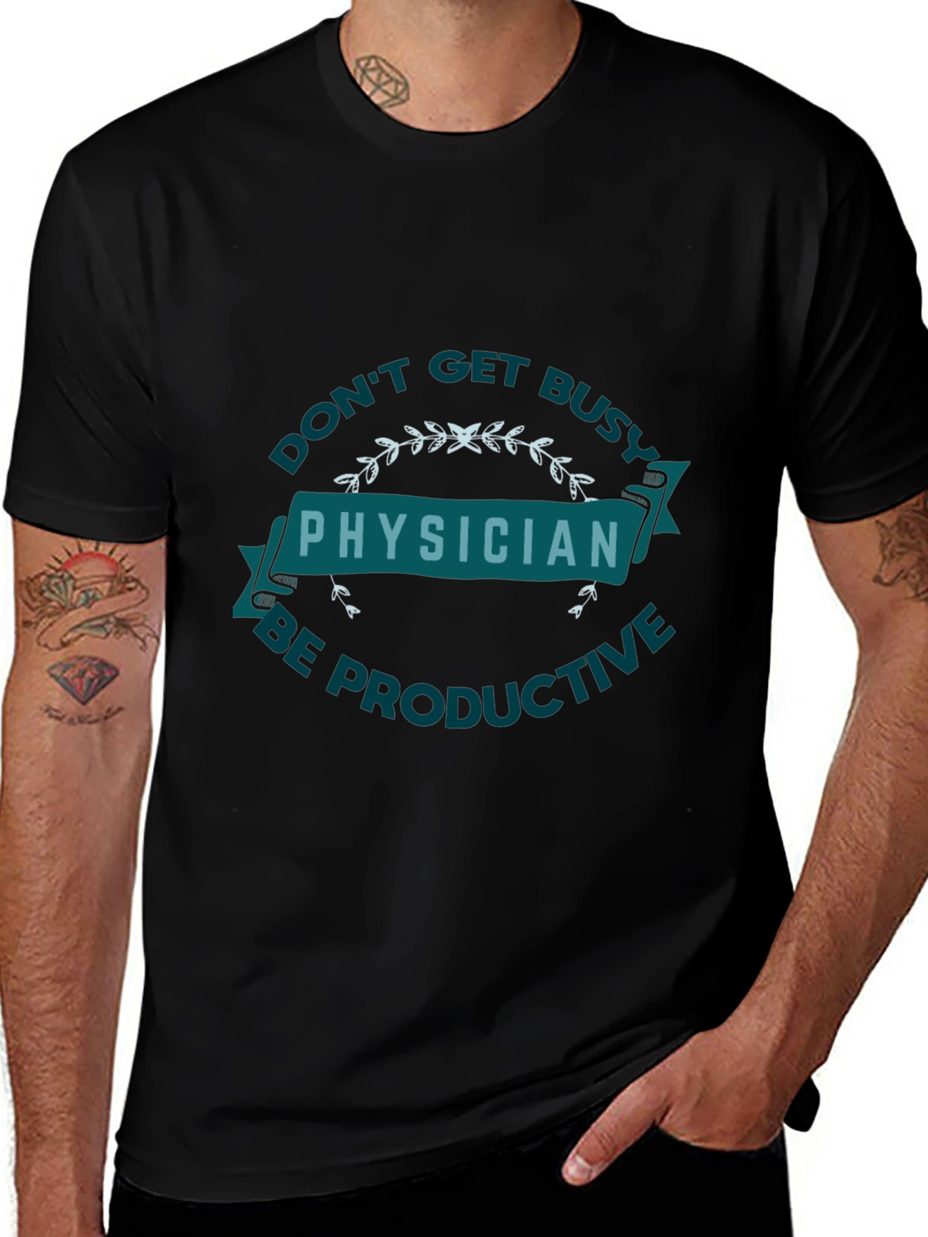 Physician Productivity Black T-Shirt